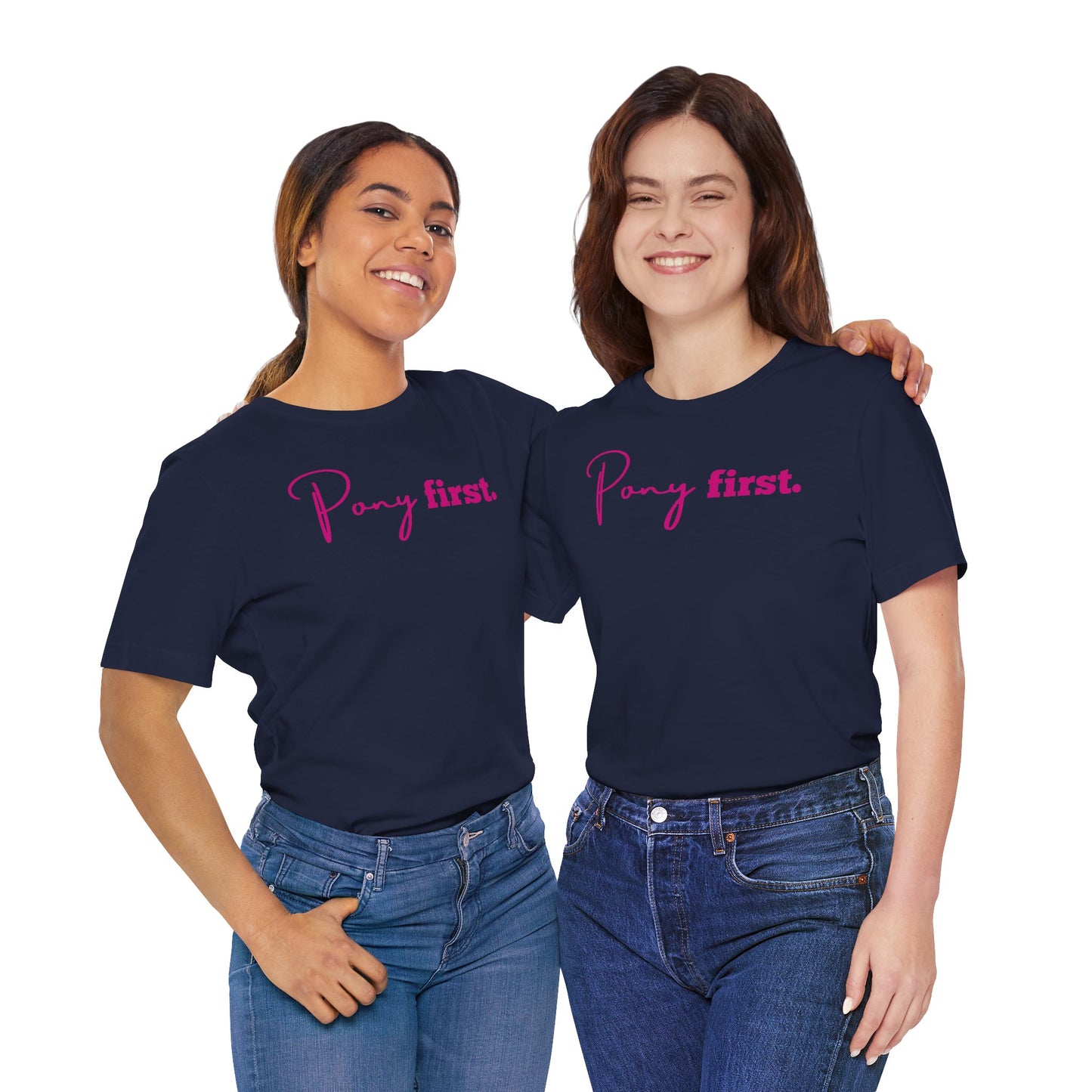 Pony First Shirt Damen – Pferde Liebe Statement | Reiter Girl Fashion | Reitstall Outfit