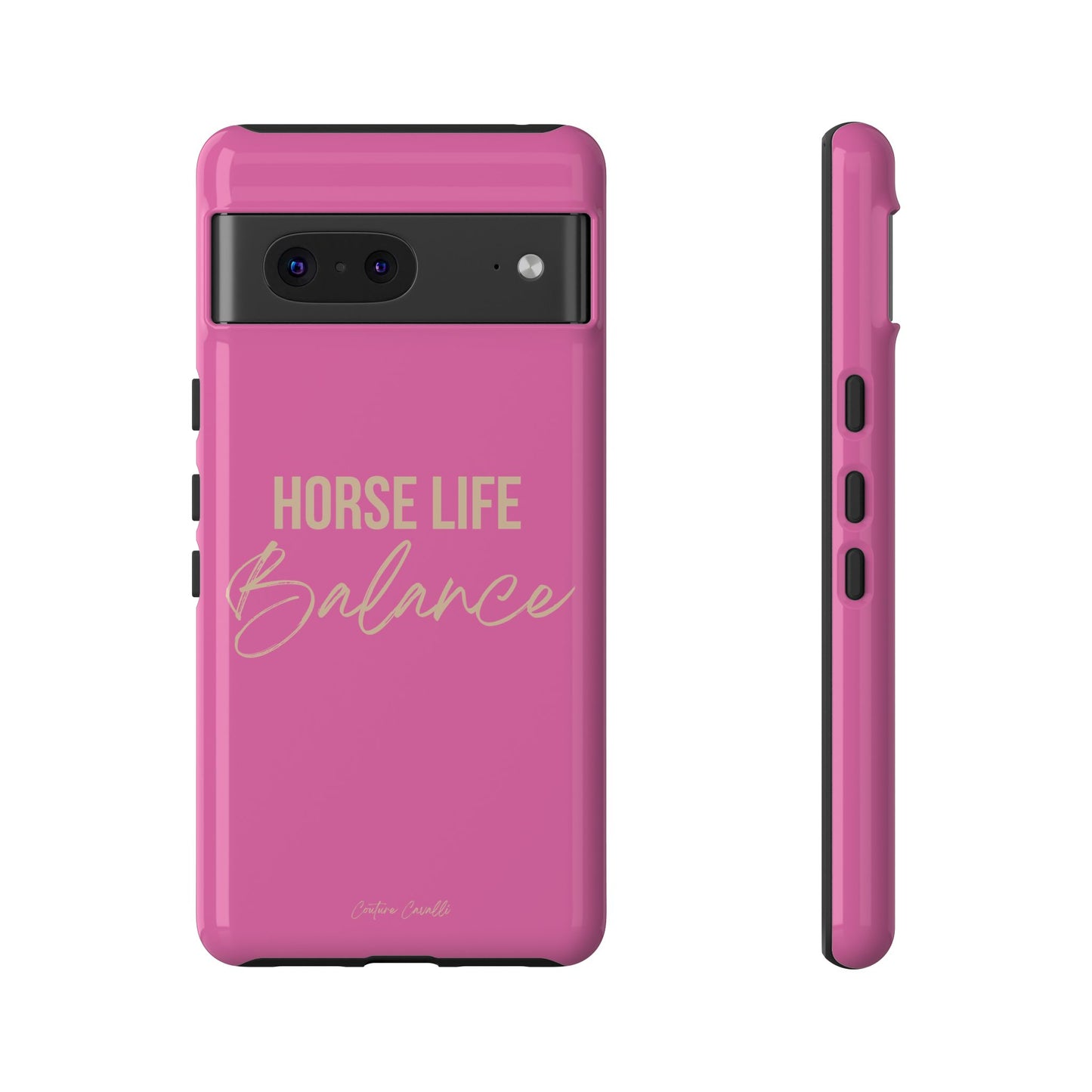 Horse Life Balance Phone Case - Pink Tough Protective Cover