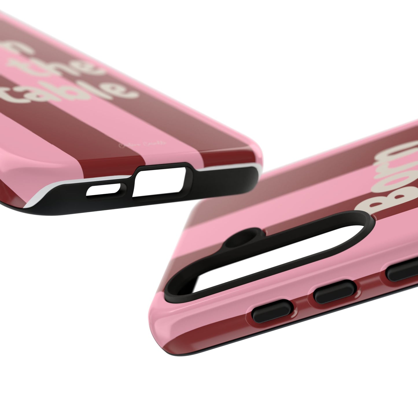Phone Case — "Born for the Stable" Pink Striped Protective Tough Case