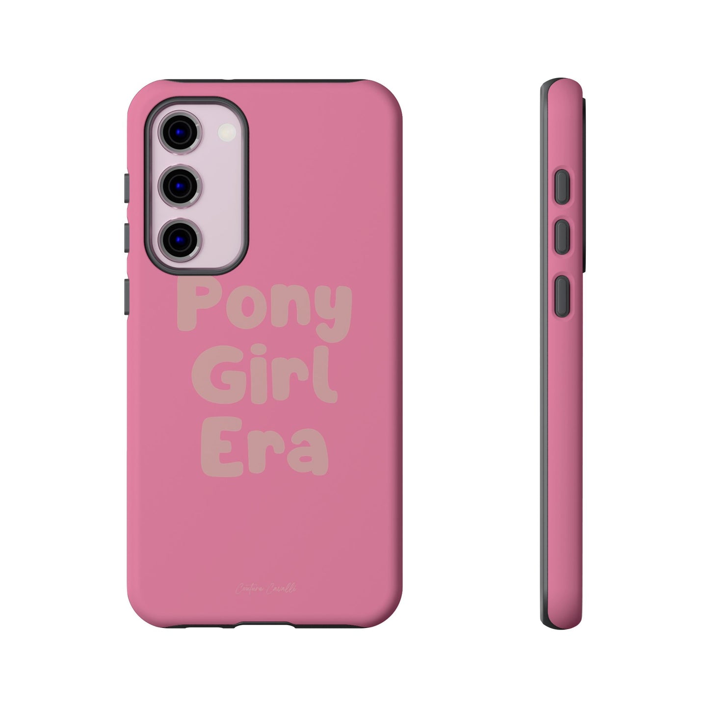 Pony Girl Era Phone Case — Pink Retro Text Protective Tough Case
