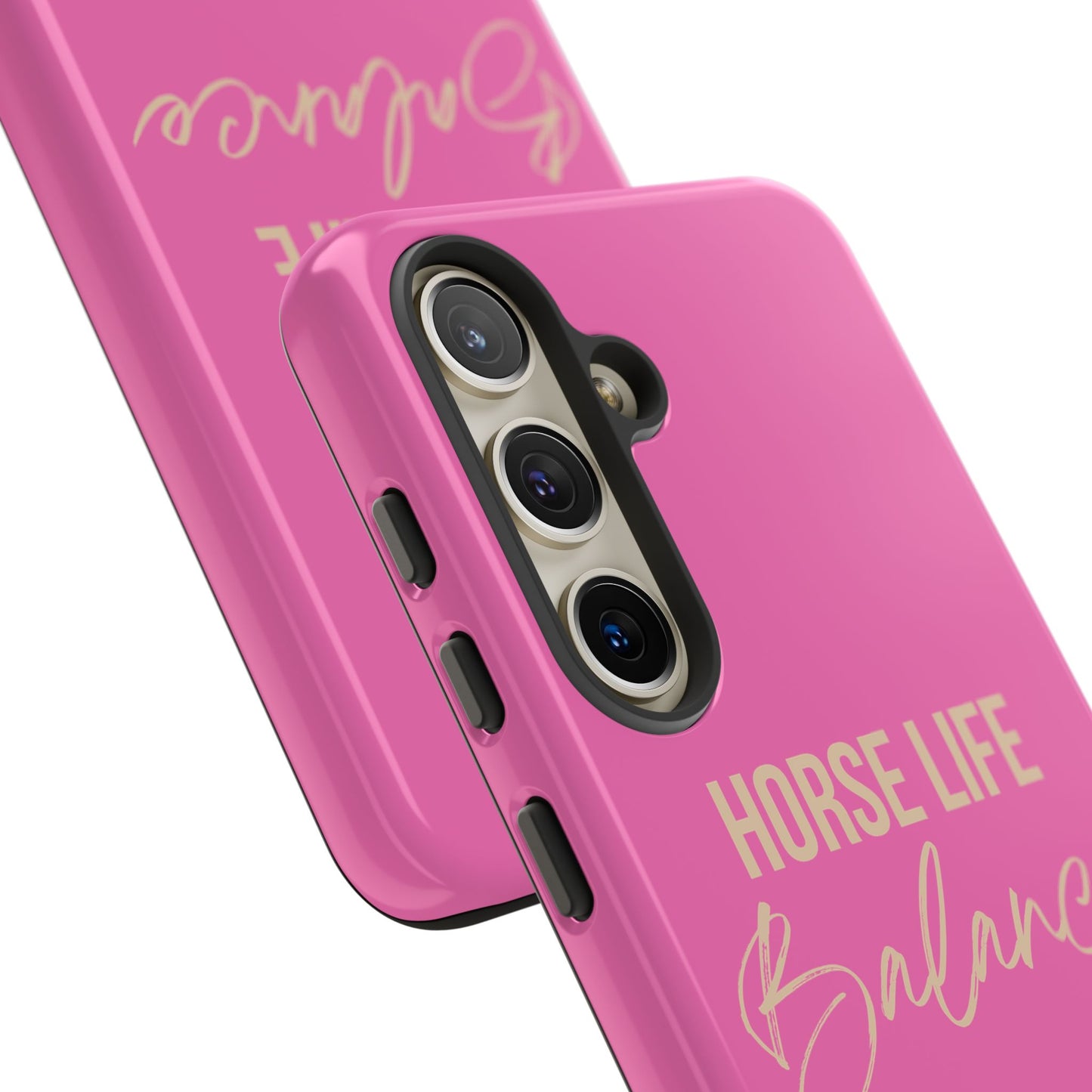 Horse Life Balance Phone Case - Pink Tough Protective Cover