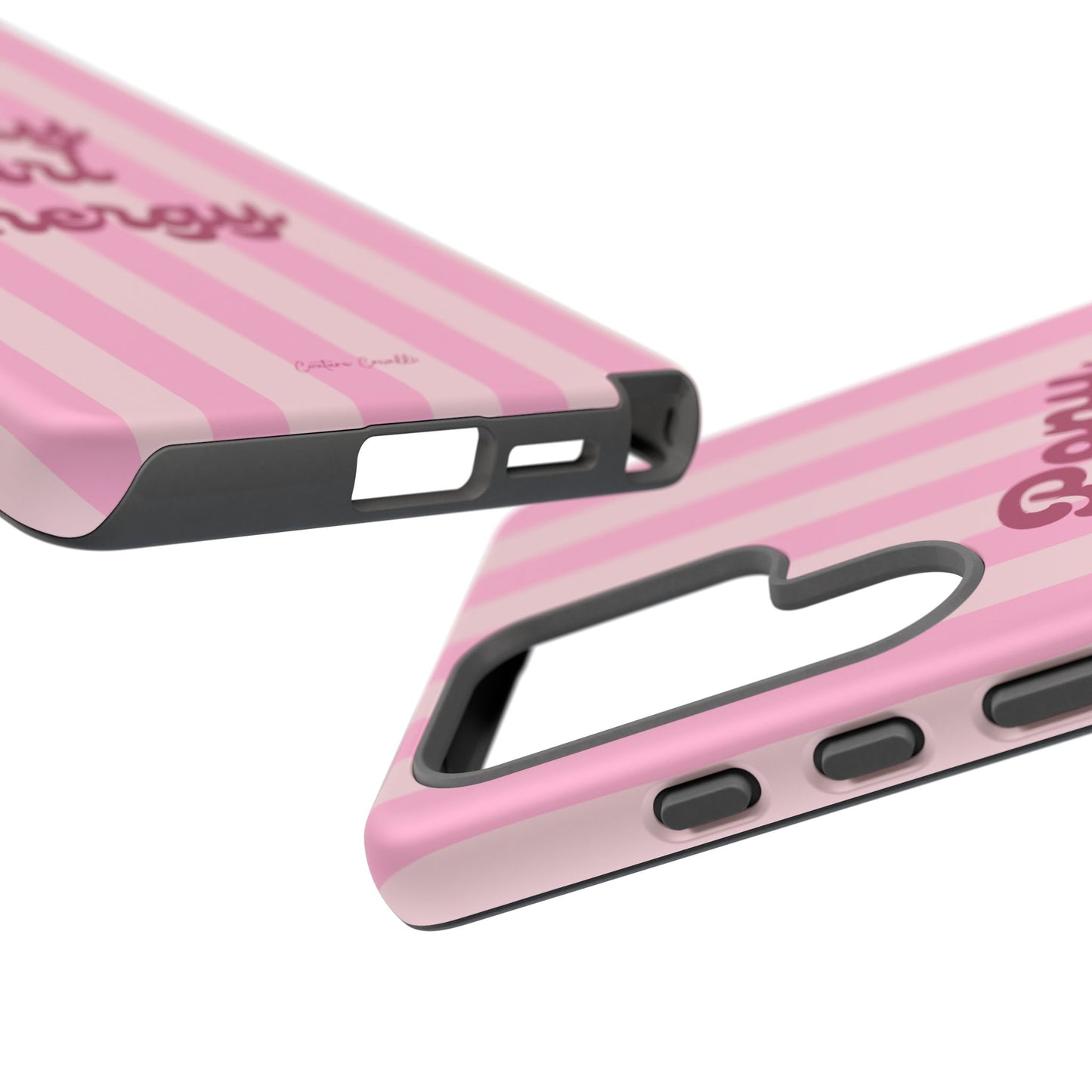 Pony Girl Energy Tough Phone Case — Pink Striped Protective Cover