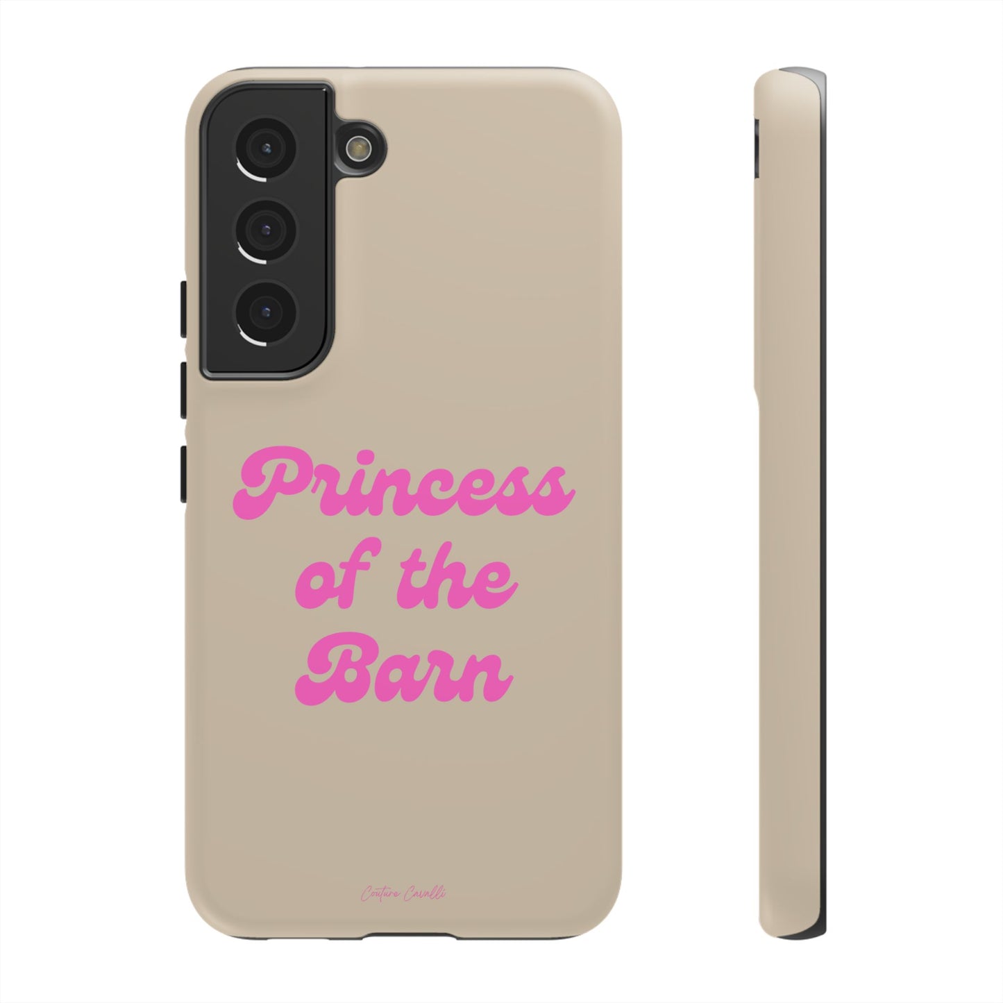 Phone Case — "Princess of the Barn" Pink Script Protective Tough Case