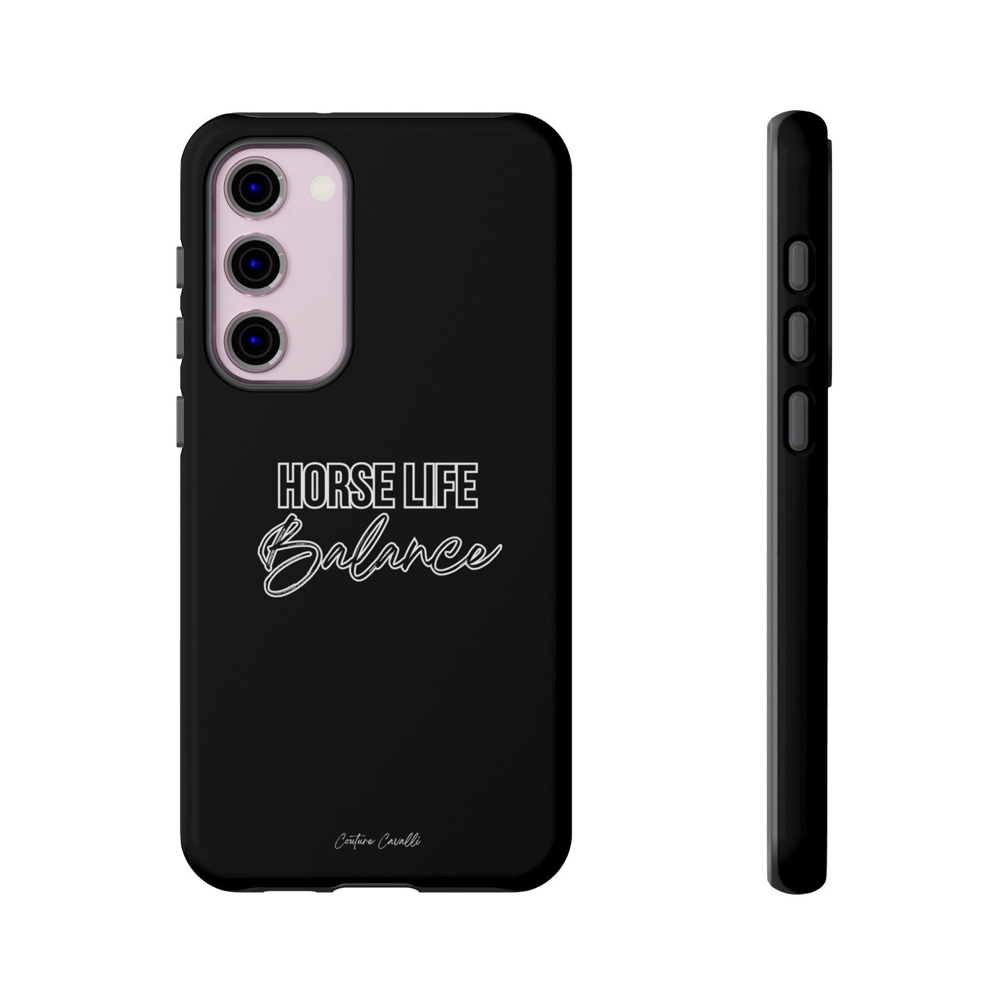 Phone Case - "Horse Life Balance" Glossy Tough Protective Case for Equestrians