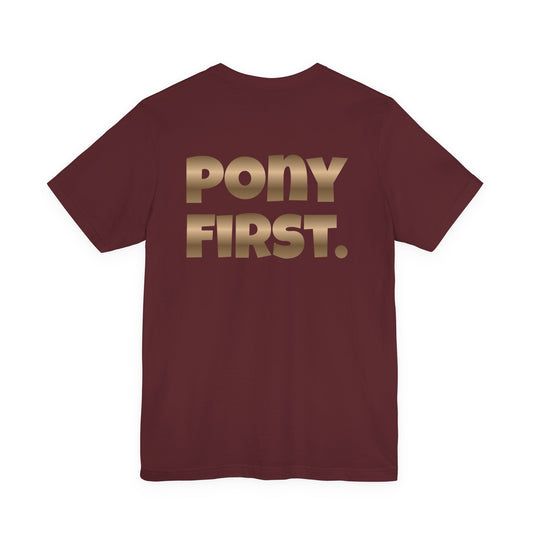 Pony First T-Shirt mit Rückenprint I auf Wunsch mit Ponyname personalisiert