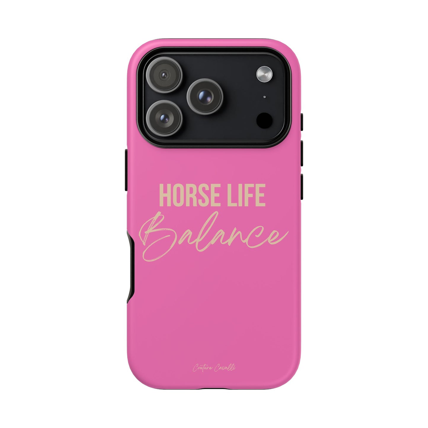 Horse Life Balance Phone Case - Pink Tough Protective Cover