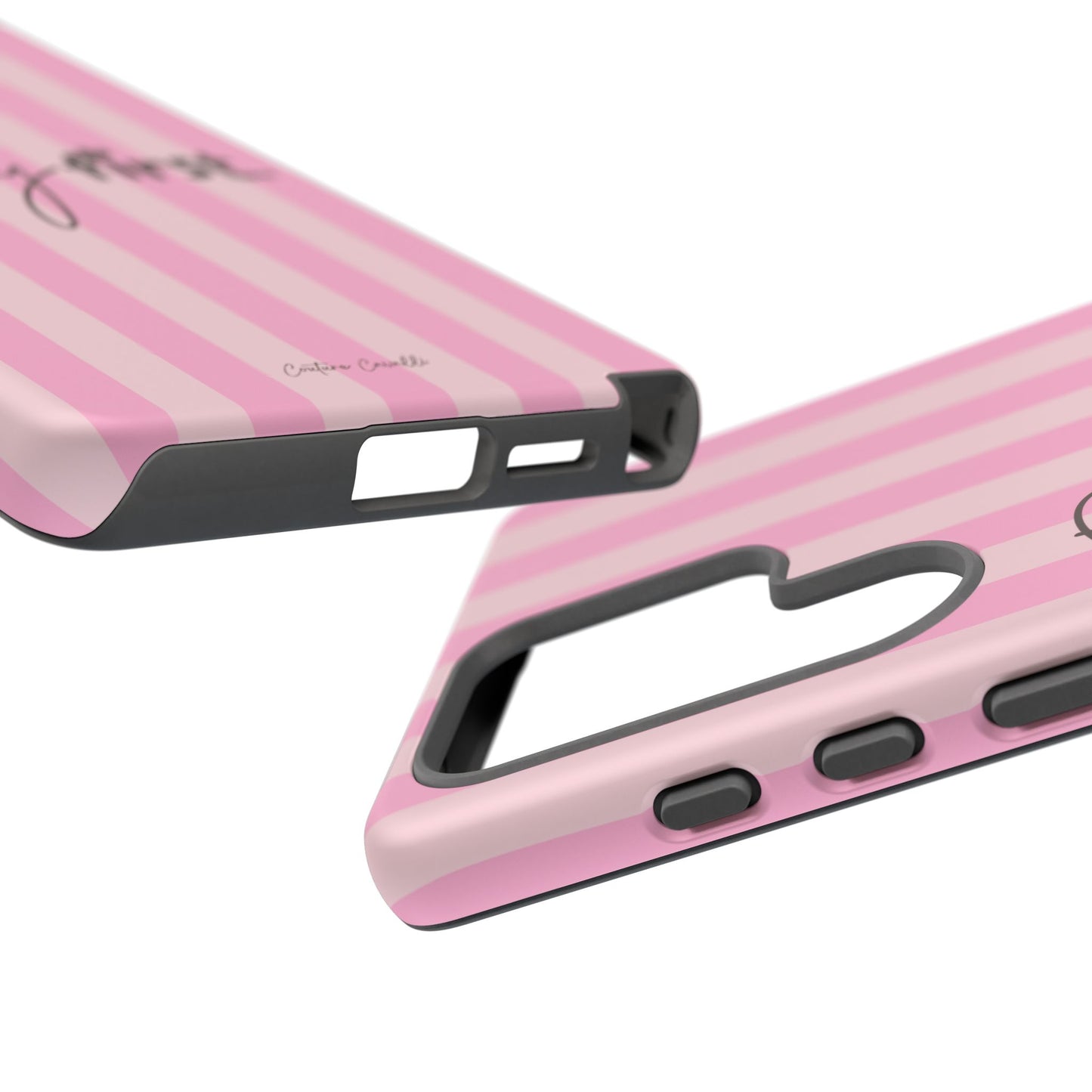 Pony First Phone Case — Pink Striped Tough Case for Horse Lovers