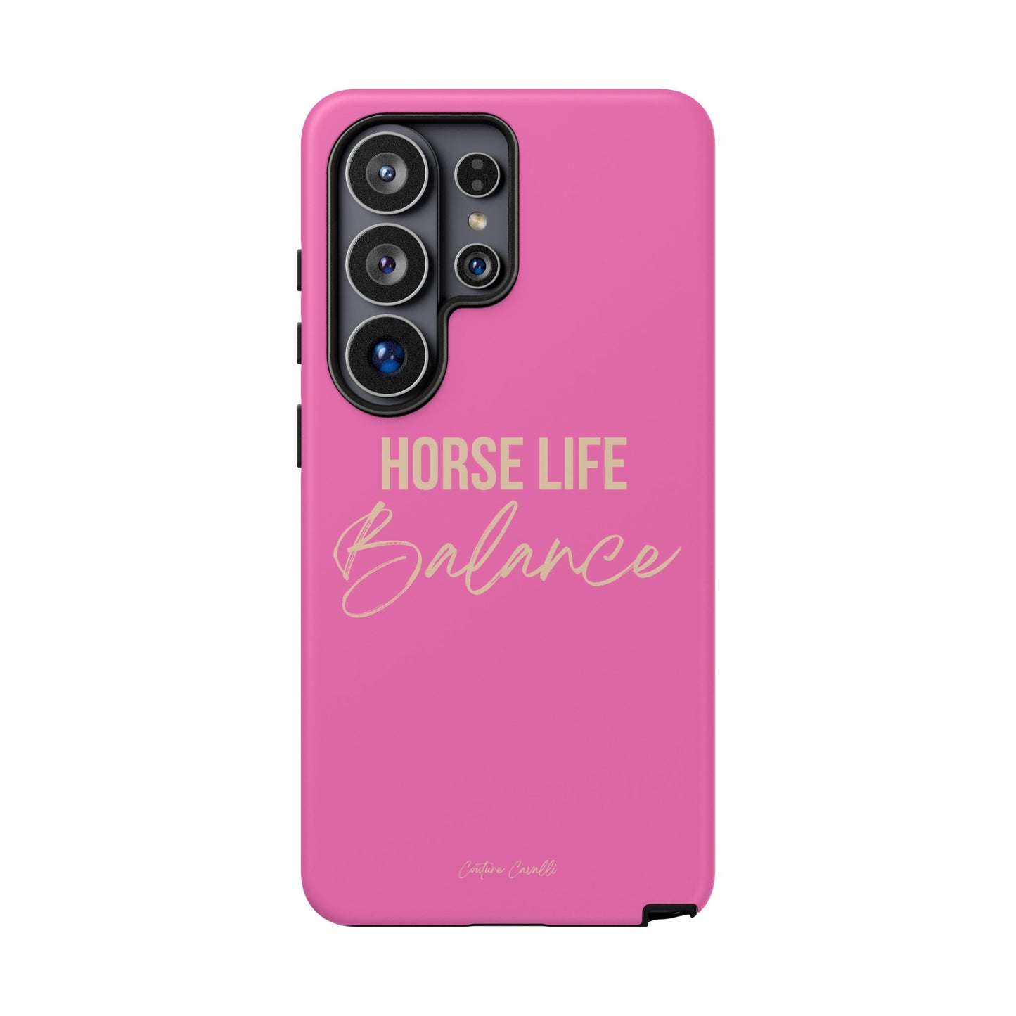 Horse Life Balance Phone Case - Pink Tough Protective Cover