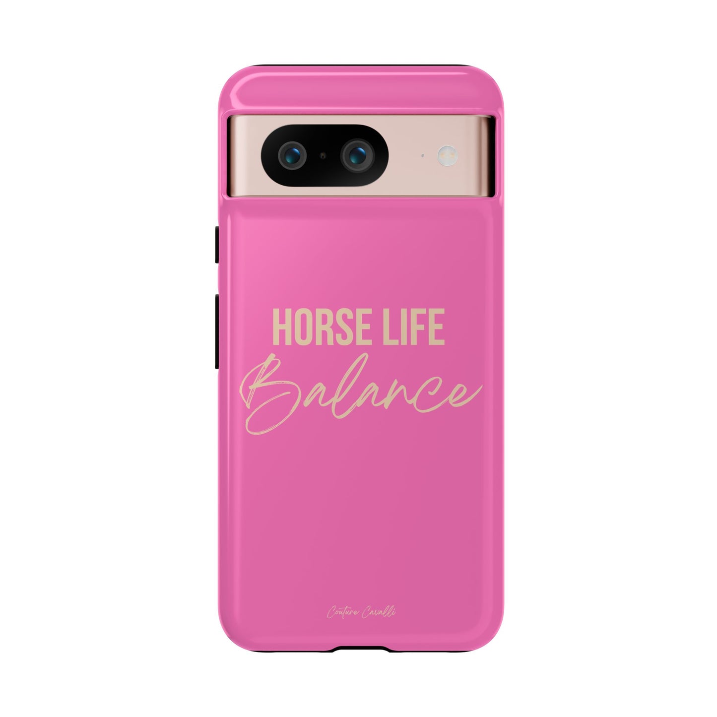 Horse Life Balance Phone Case - Pink Tough Protective Cover