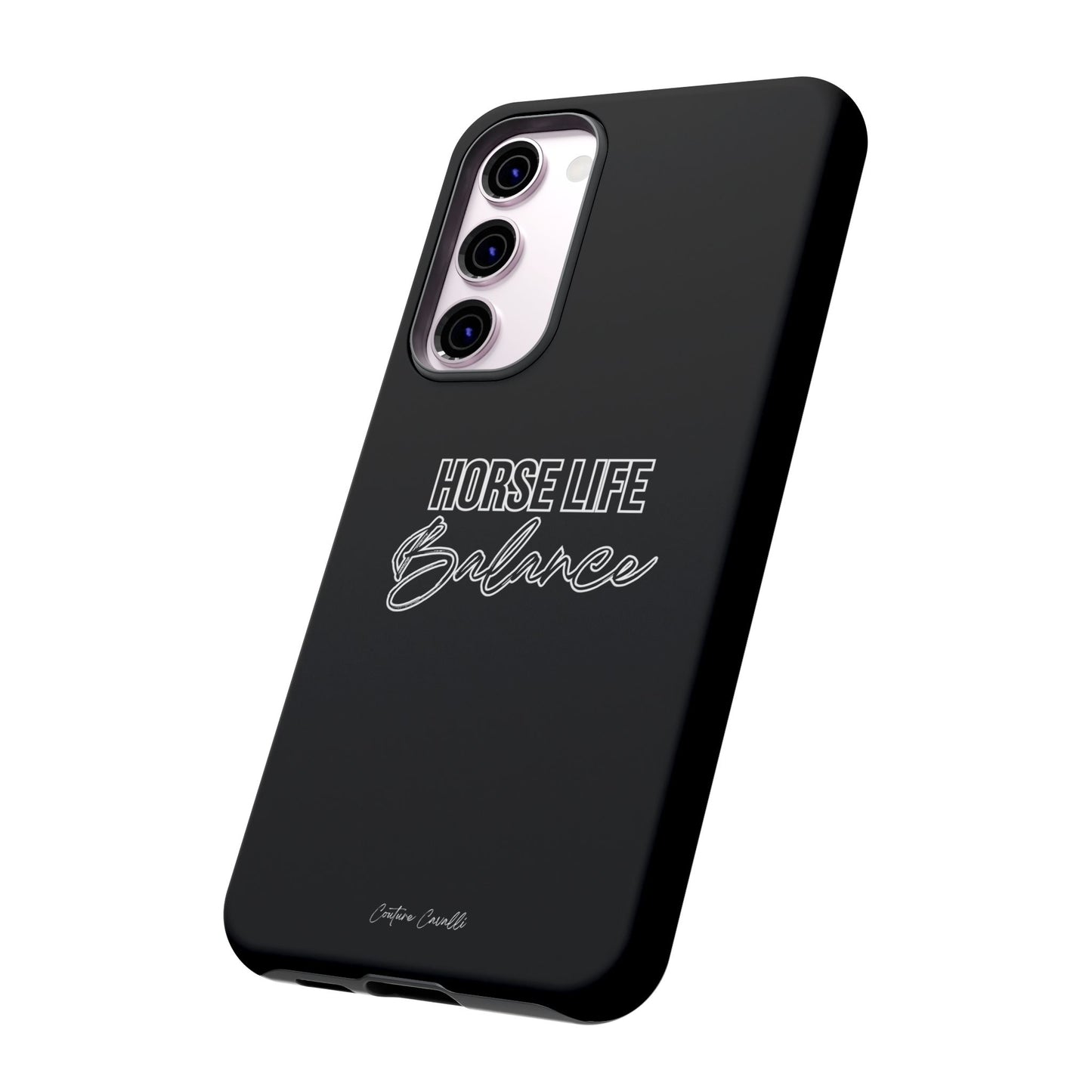 Phone Case - "Horse Life Balance" Glossy Tough Protective Case for Equestrians