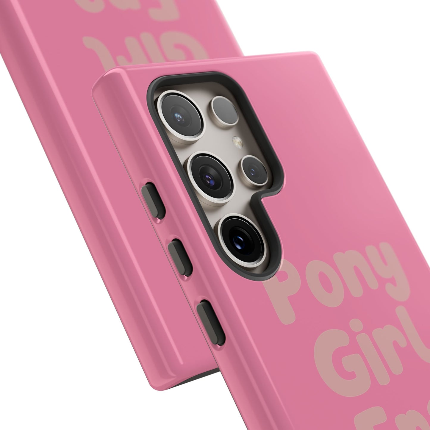 Pony Girl Era Phone Case — Pink Retro Text Protective Tough Case