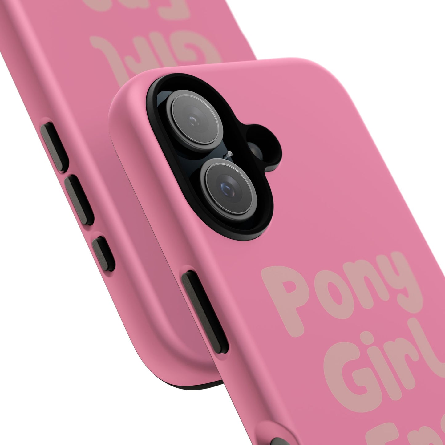 Pony Girl Era Phone Case — Pink Retro Text Protective Tough Case