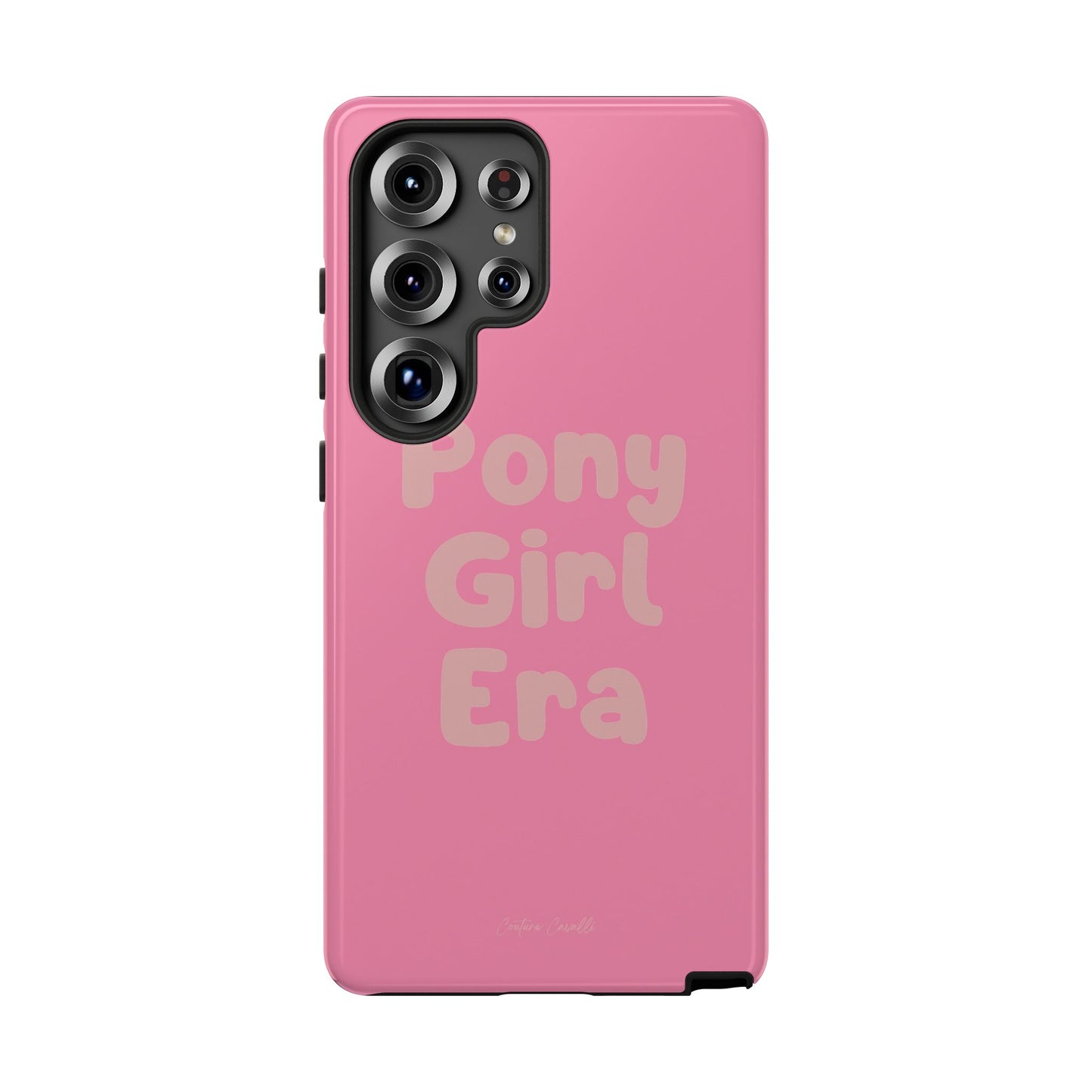 Pony Girl Era Phone Case — Pink Retro Text Protective Tough Case