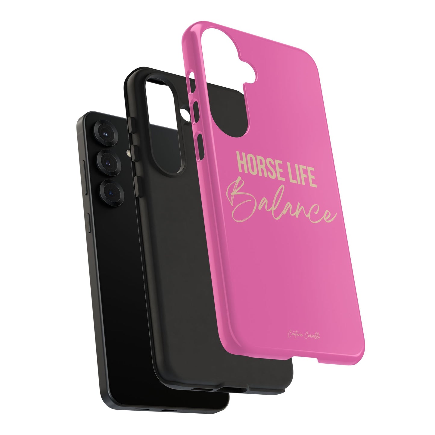 Horse Life Balance Phone Case - Pink Tough Protective Cover