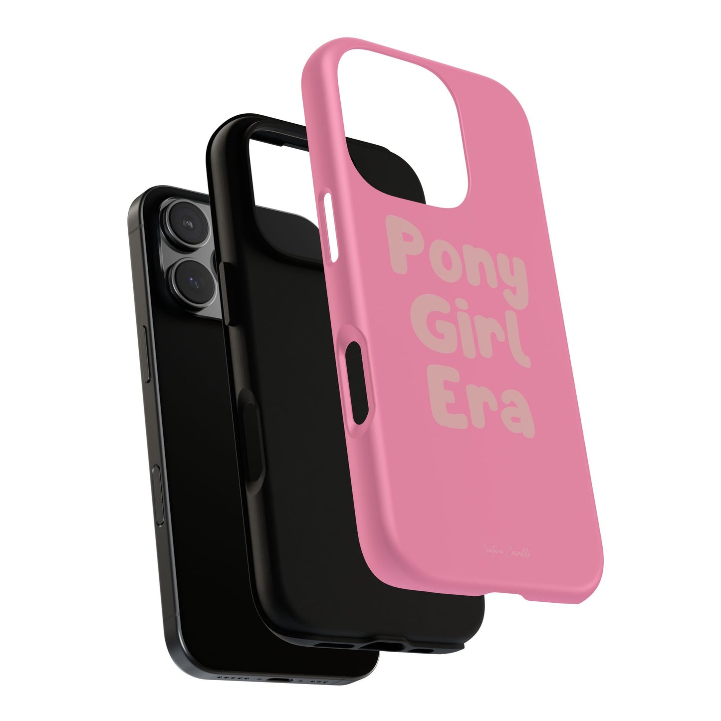 Pony Girl Era Phone Case — Pink Retro Text Protective Tough Case