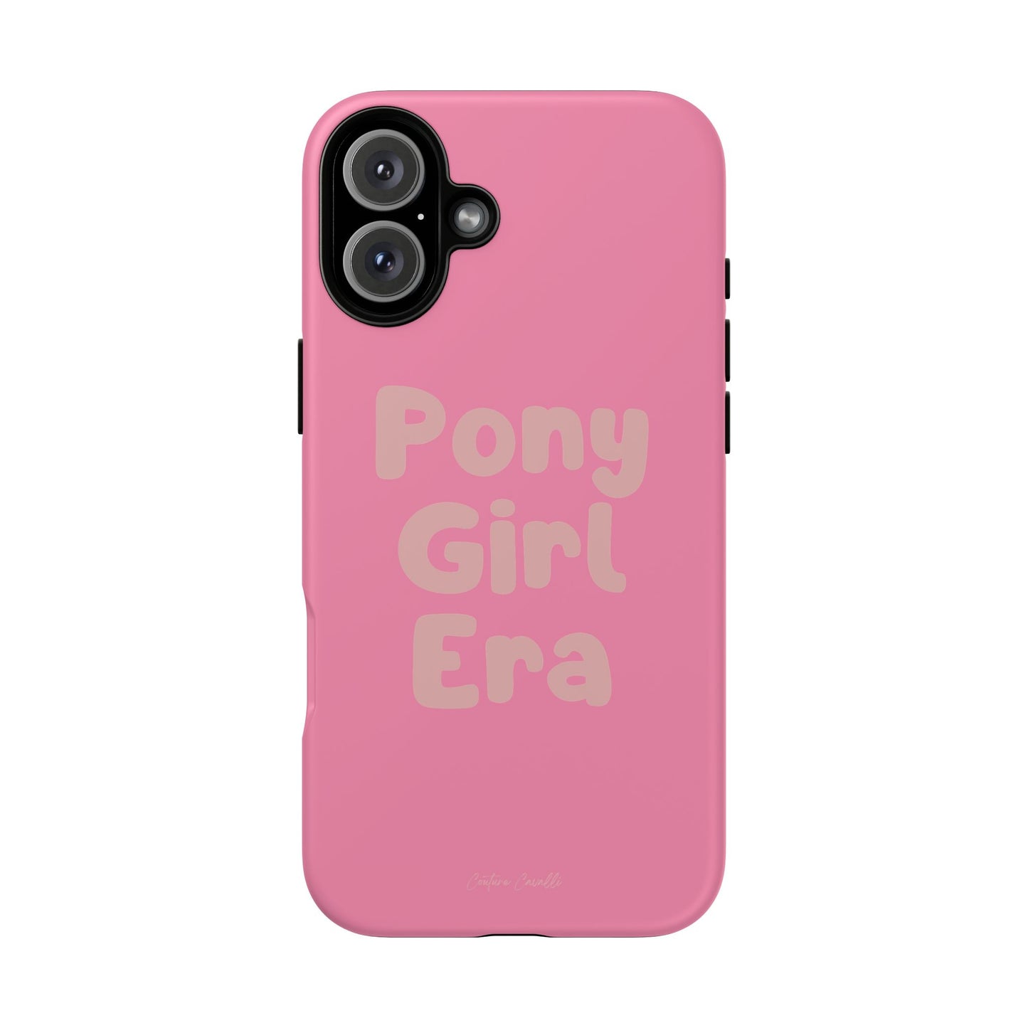 Pony Girl Era Phone Case — Pink Retro Text Protective Tough Case
