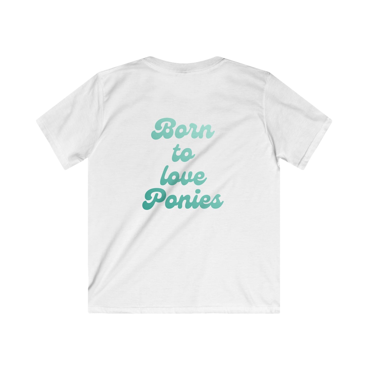 Born to Love Ponies Kinder T-Shirt – Süßes Pferde Shirt | Reitsport Outfit | Stall Lieblingsshirt
