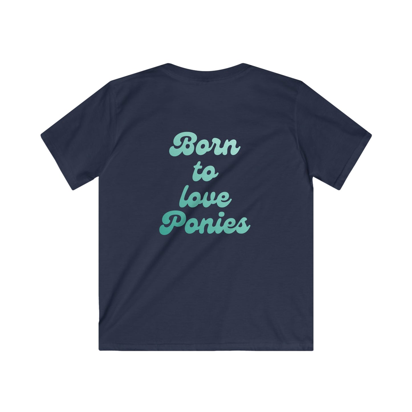 Born to Love Ponies Kinder T-Shirt – Süßes Pferde Shirt | Reitsport Outfit | Stall Lieblingsshirt