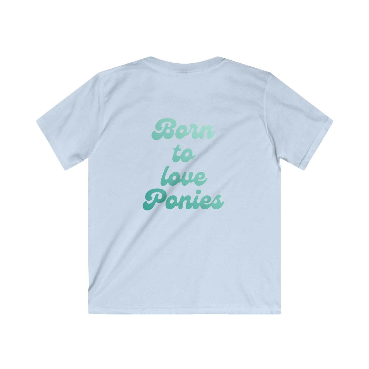 Born to Love Ponies Kinder T-Shirt – Süßes Pferde Shirt | Reitsport Outfit | Stall Lieblingsshirt