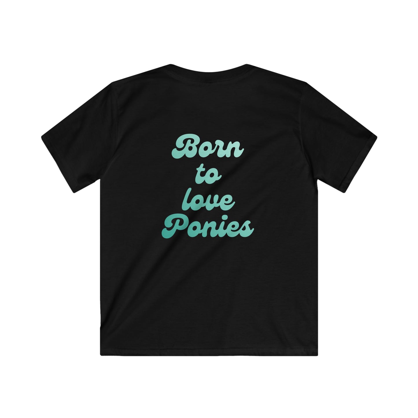 Born to Love Ponies Kinder T-Shirt – Süßes Pferde Shirt | Reitsport Outfit | Stall Lieblingsshirt