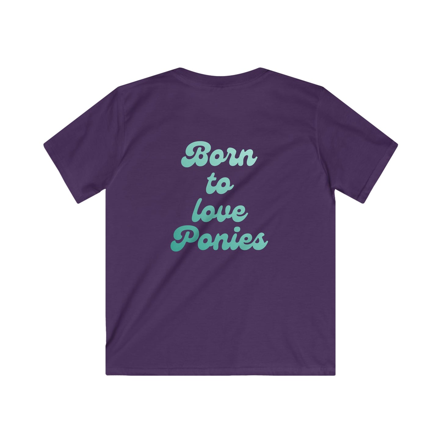 Born to Love Ponies Kinder T-Shirt – Süßes Pferde Shirt | Reitsport Outfit | Stall Lieblingsshirt