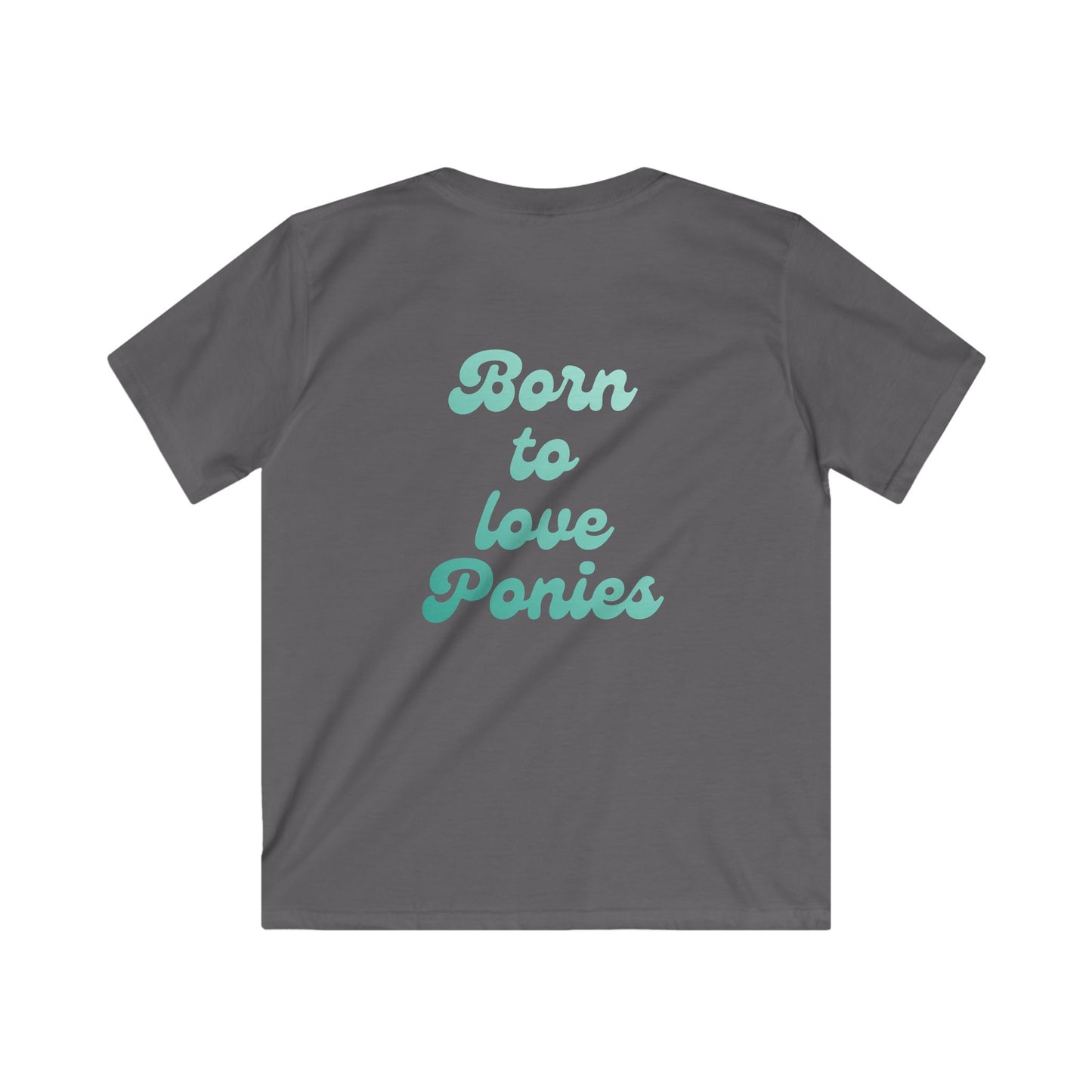 Born to Love Ponies Kinder T-Shirt – Süßes Pferde Shirt | Reitsport Outfit | Stall Lieblingsshirt