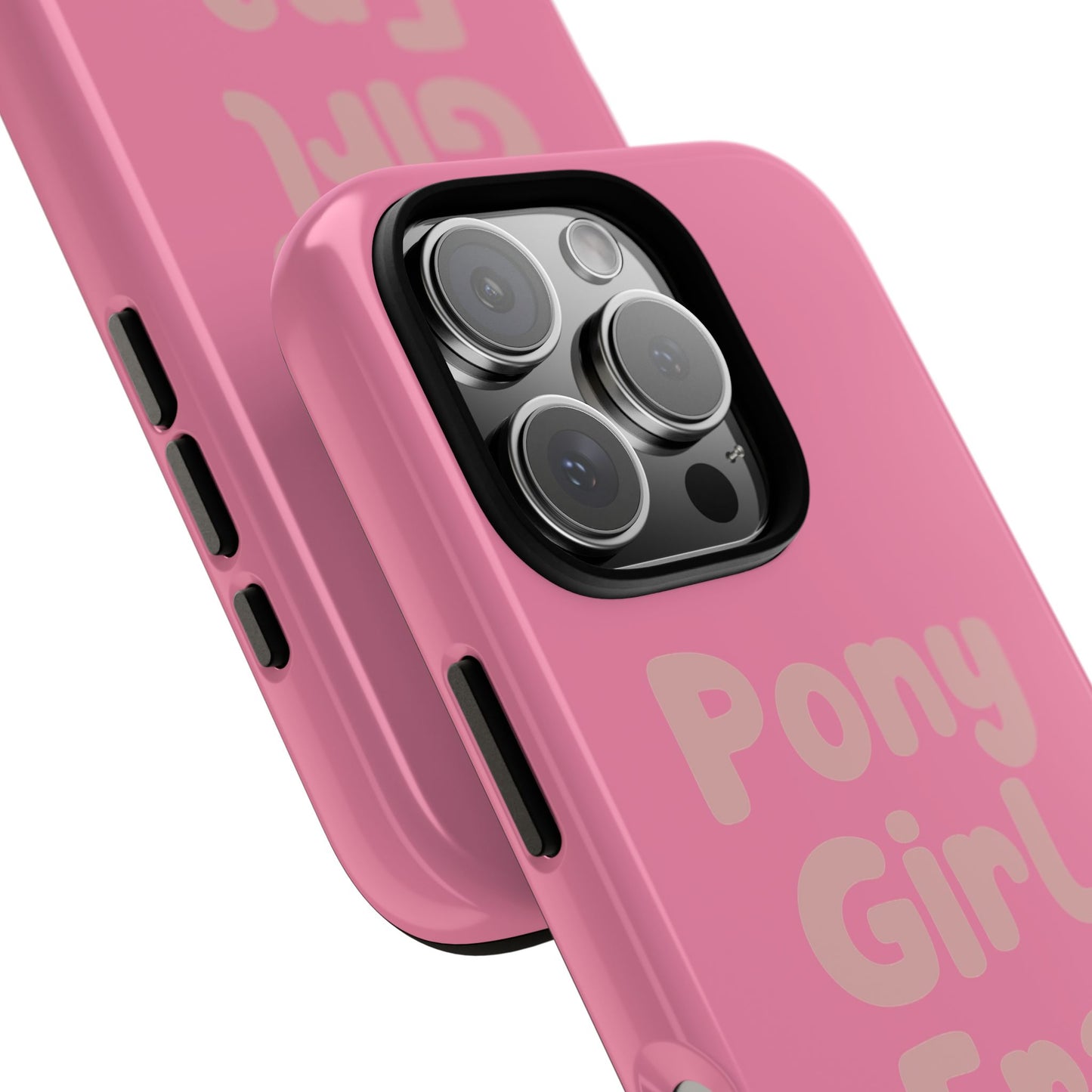 Pony Girl Era Phone Case — Pink Retro Text Protective Tough Case