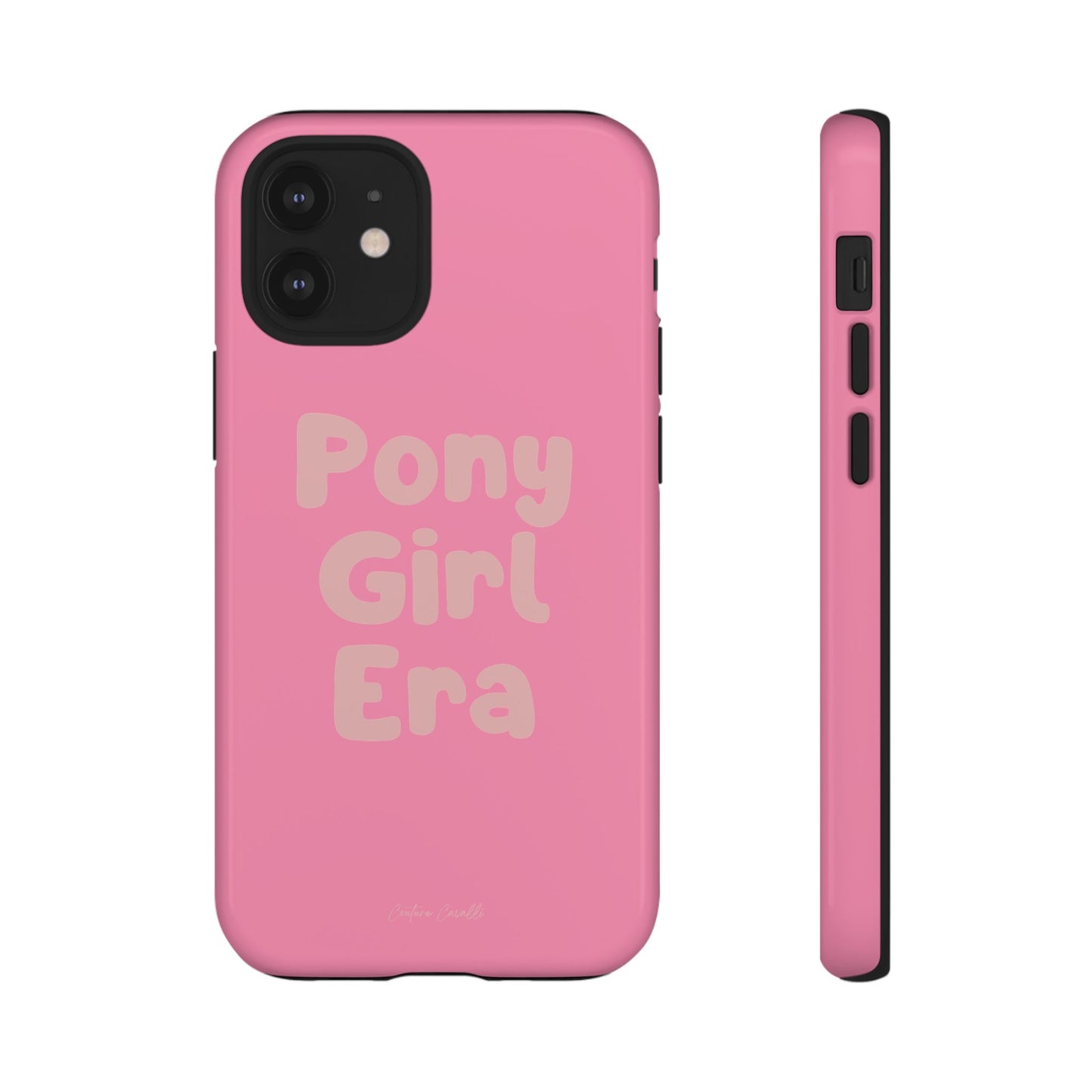 Pony Girl Era Phone Case — Pink Retro Text Protective Tough Case