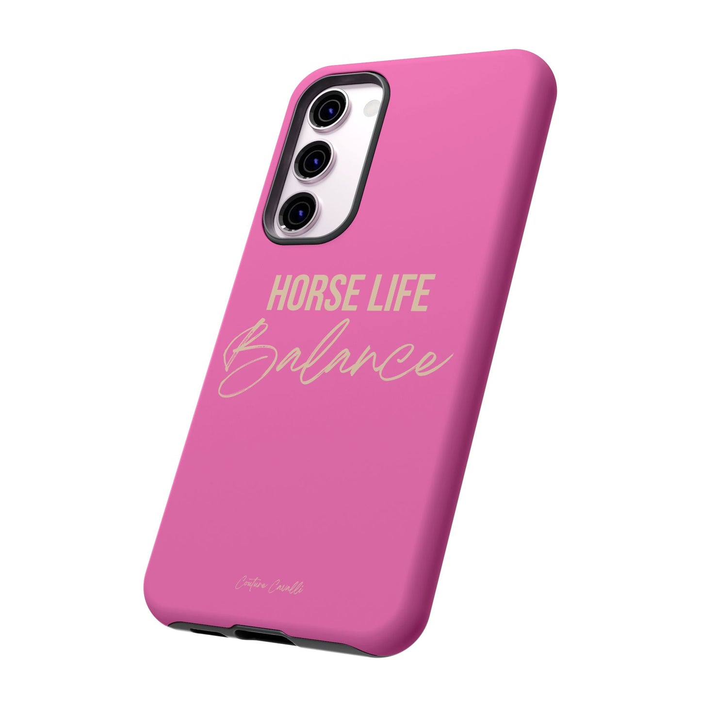 Horse Life Balance Phone Case - Pink Tough Protective Cover