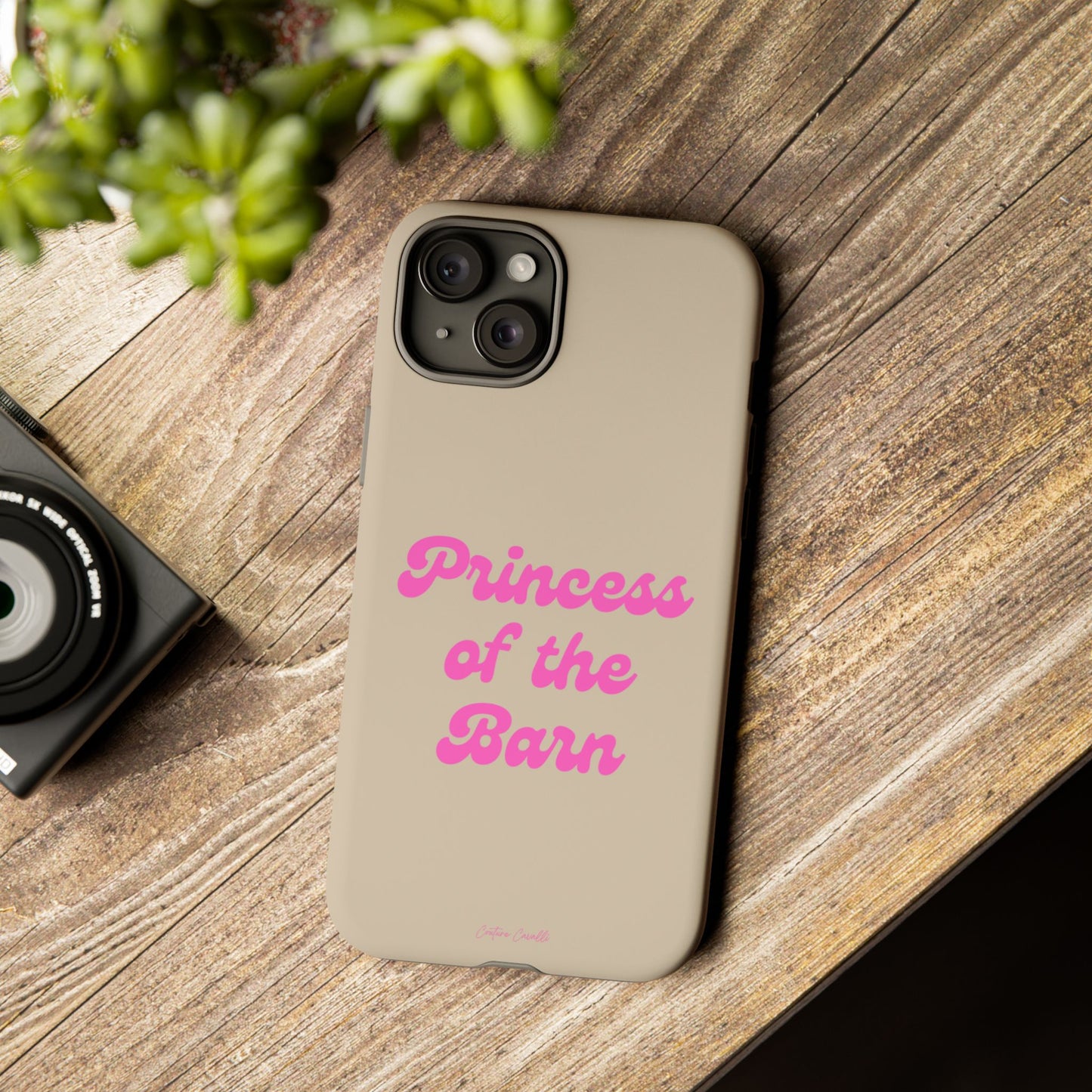Phone Case — "Princess of the Barn" Pink Script Protective Tough Case