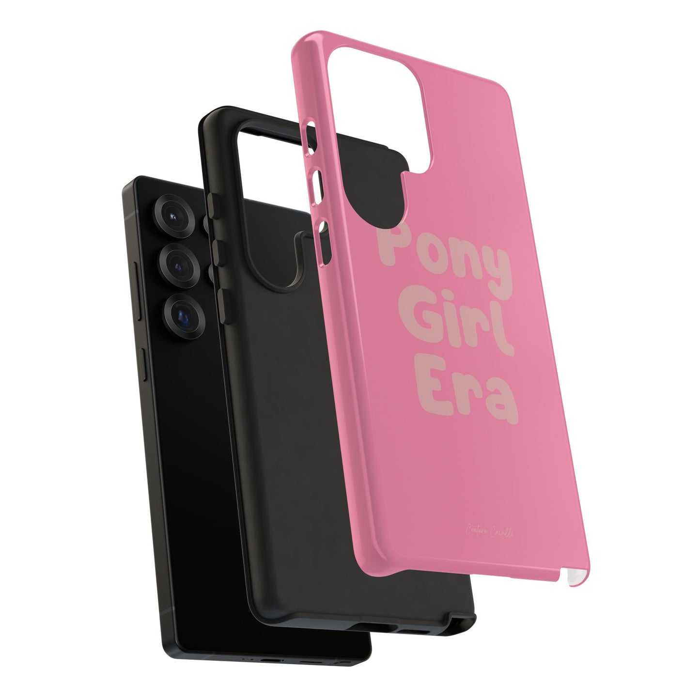 Pony Girl Era Phone Case — Pink Retro Text Protective Tough Case