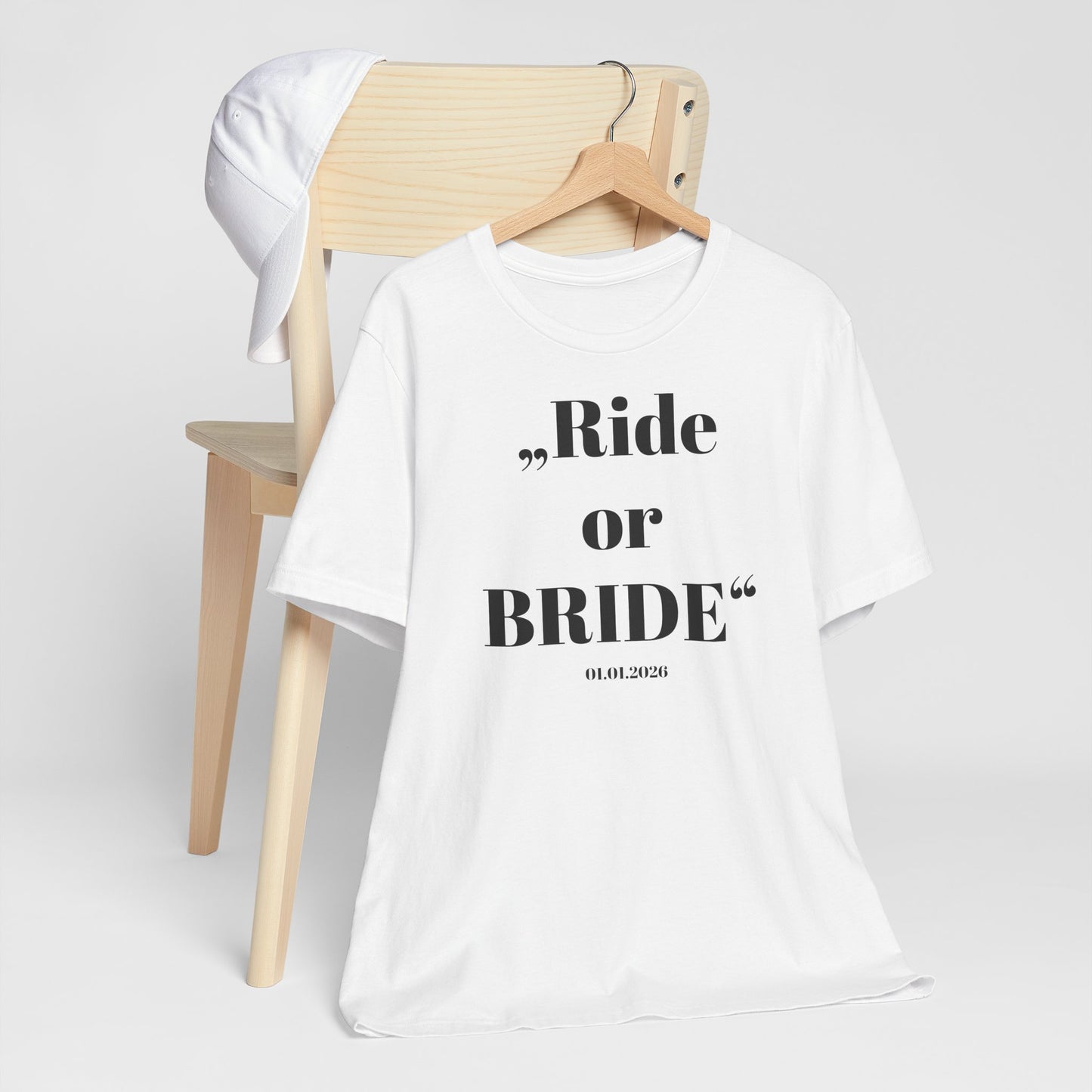 Ride or Bride T‑Shirt I Braut — Equestrian Bride Wedding Tee I Stable Bride I Junggesellinnenabschied I JGA Ideen Frau