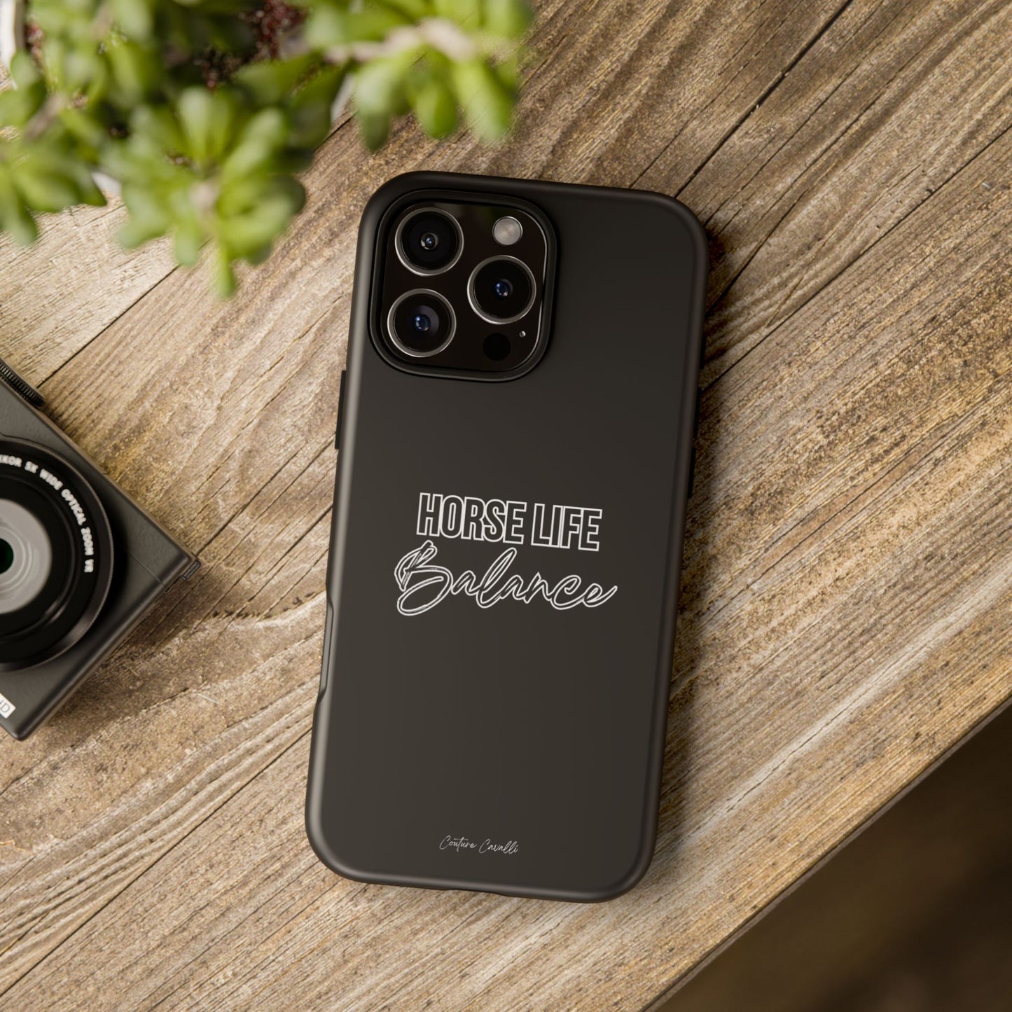 Phone Case - "Horse Life Balance" Glossy Tough Protective Case for Equestrians