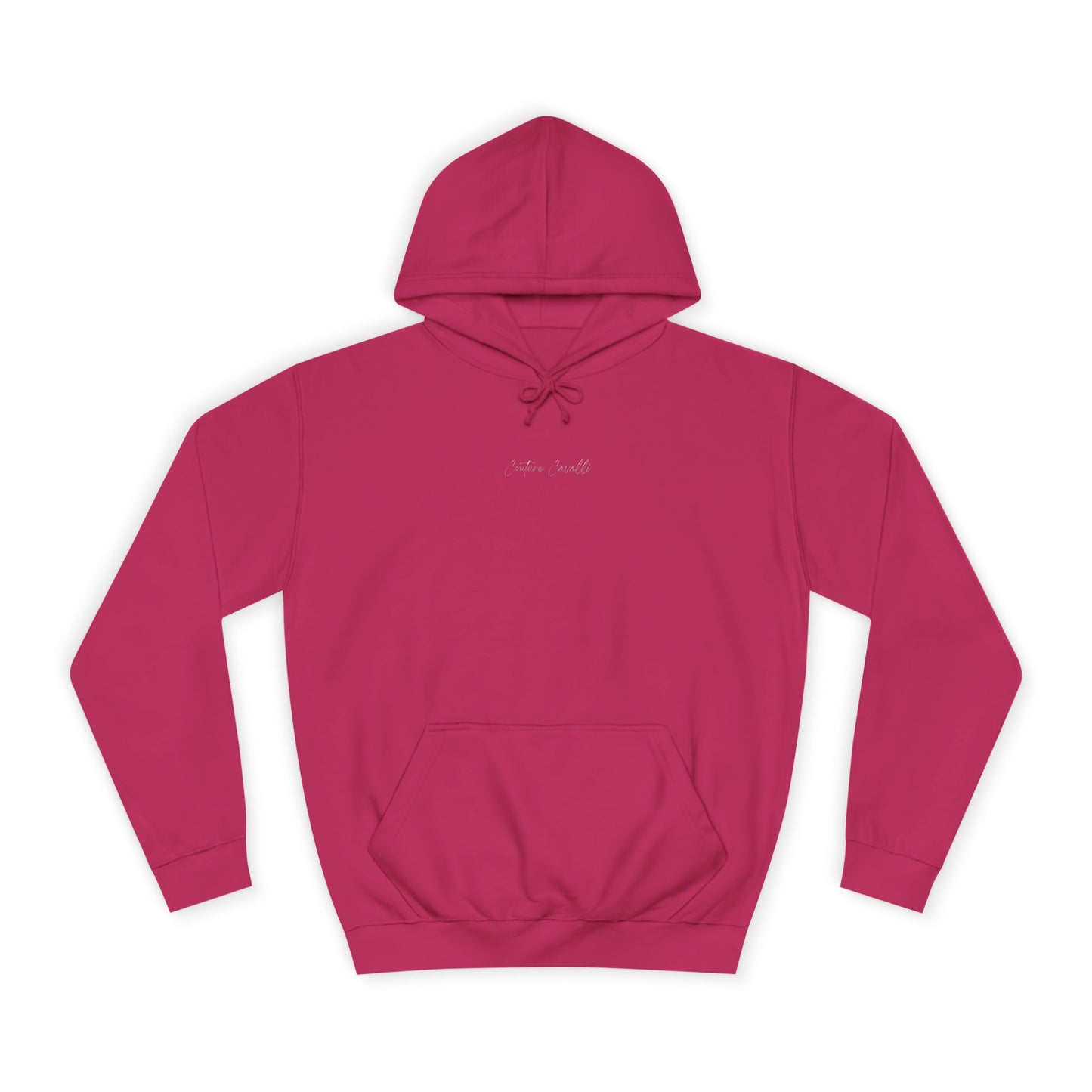 College Hoodie — 'PONY FIRST.' Metallic Back Print, Casual Campus Pullover