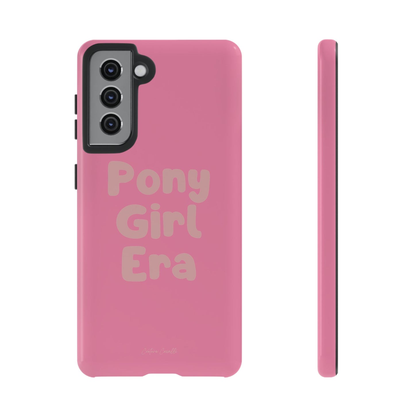 Pony Girl Era Phone Case — Pink Retro Text Protective Tough Case