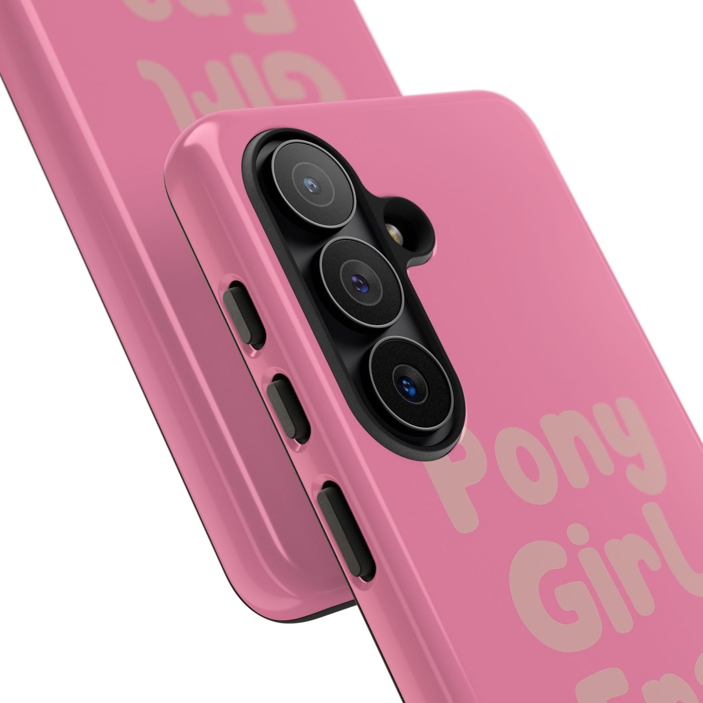 Pony Girl Era Phone Case — Pink Retro Text Protective Tough Case