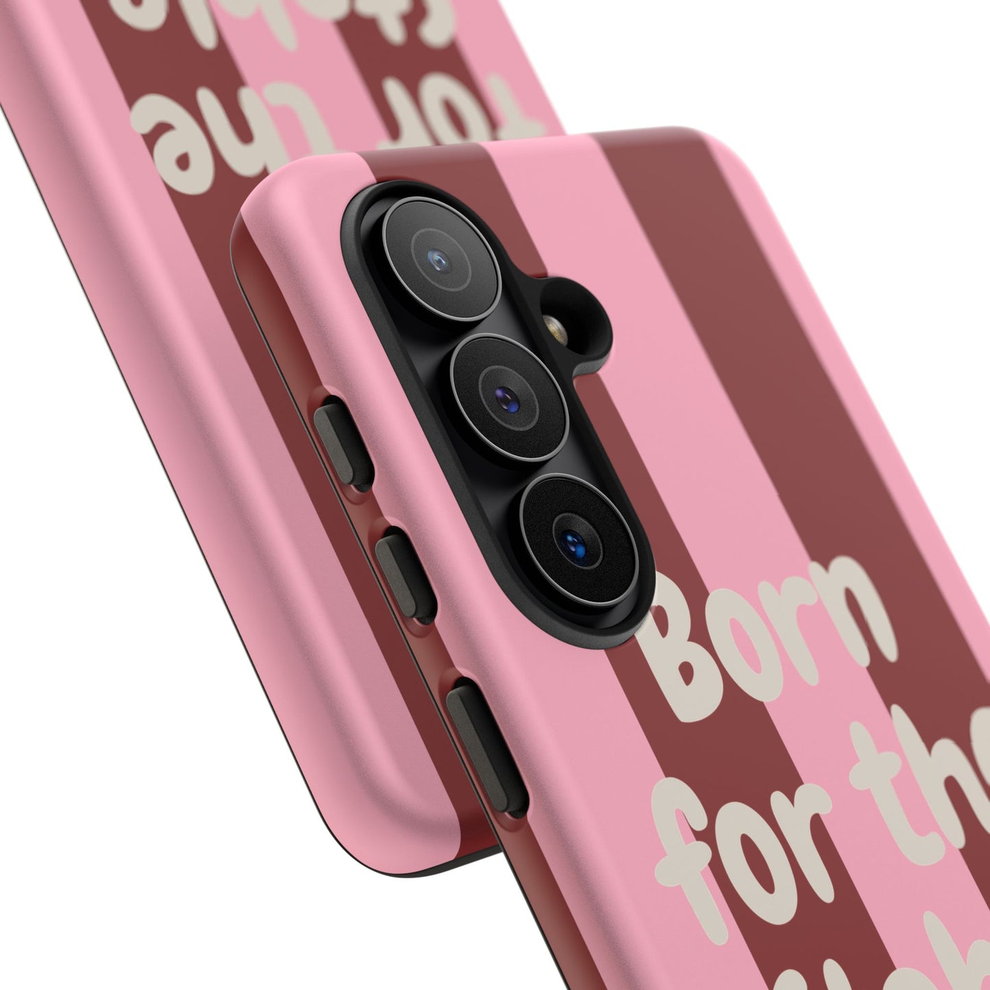 Phone Case — "Born for the Stable" Pink Striped Protective Tough Case