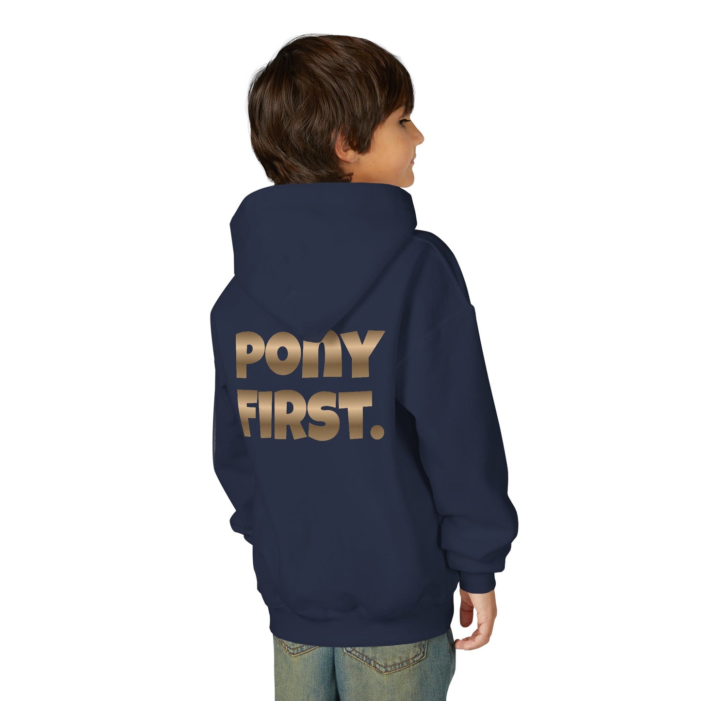 Personalisiert: Pony First Kinder-Hoodie – Mit eigenem Namen oder Ponynamen