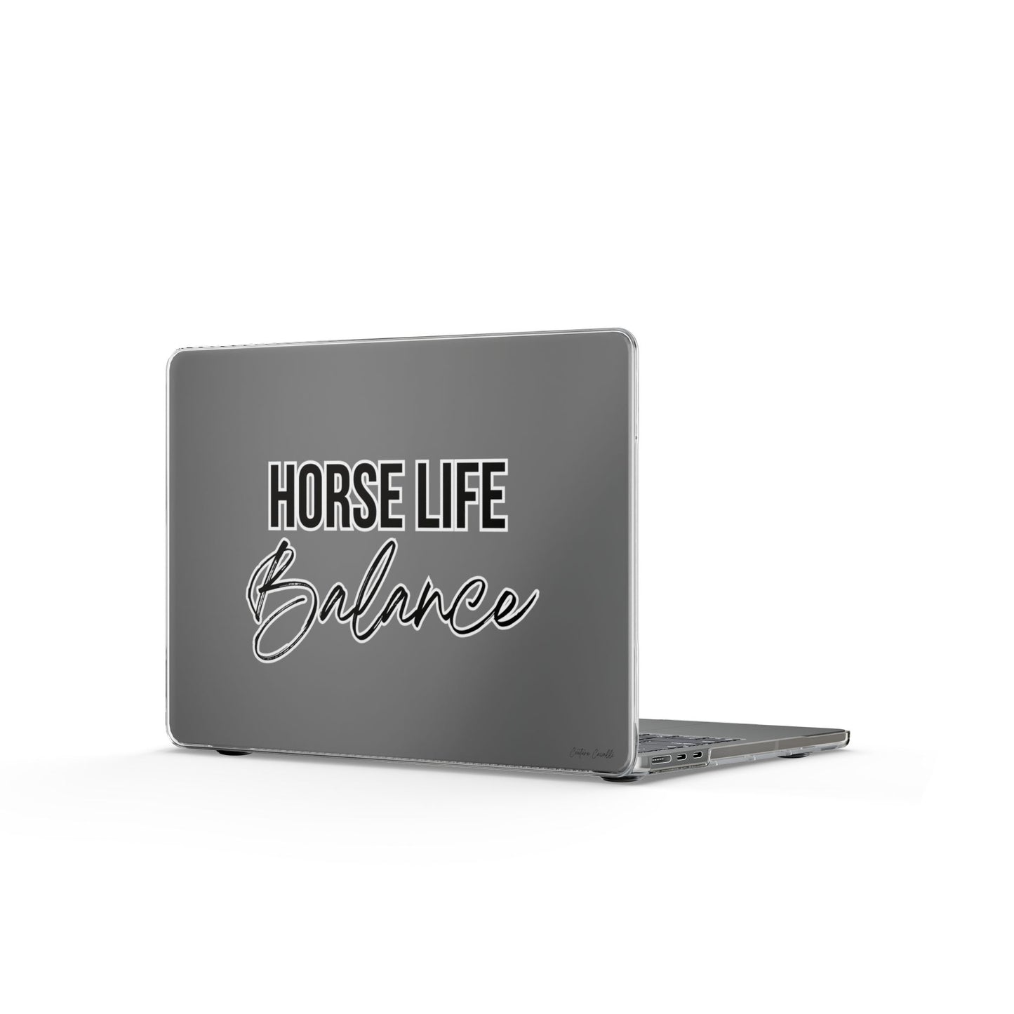 Clear MacBook Case – "Horse Life Balance" Clear Protective Laptop Cover