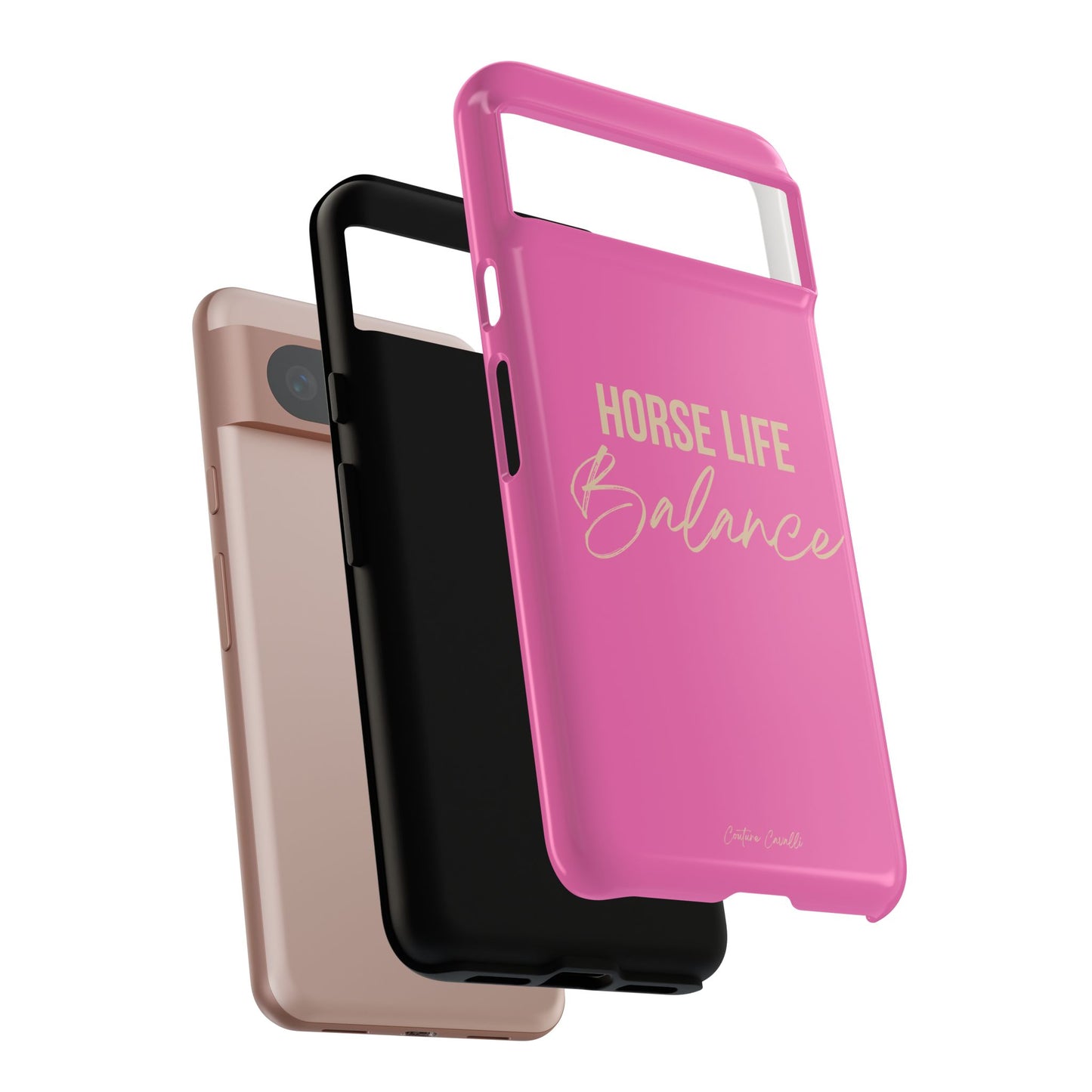 Horse Life Balance Phone Case - Pink Tough Protective Cover