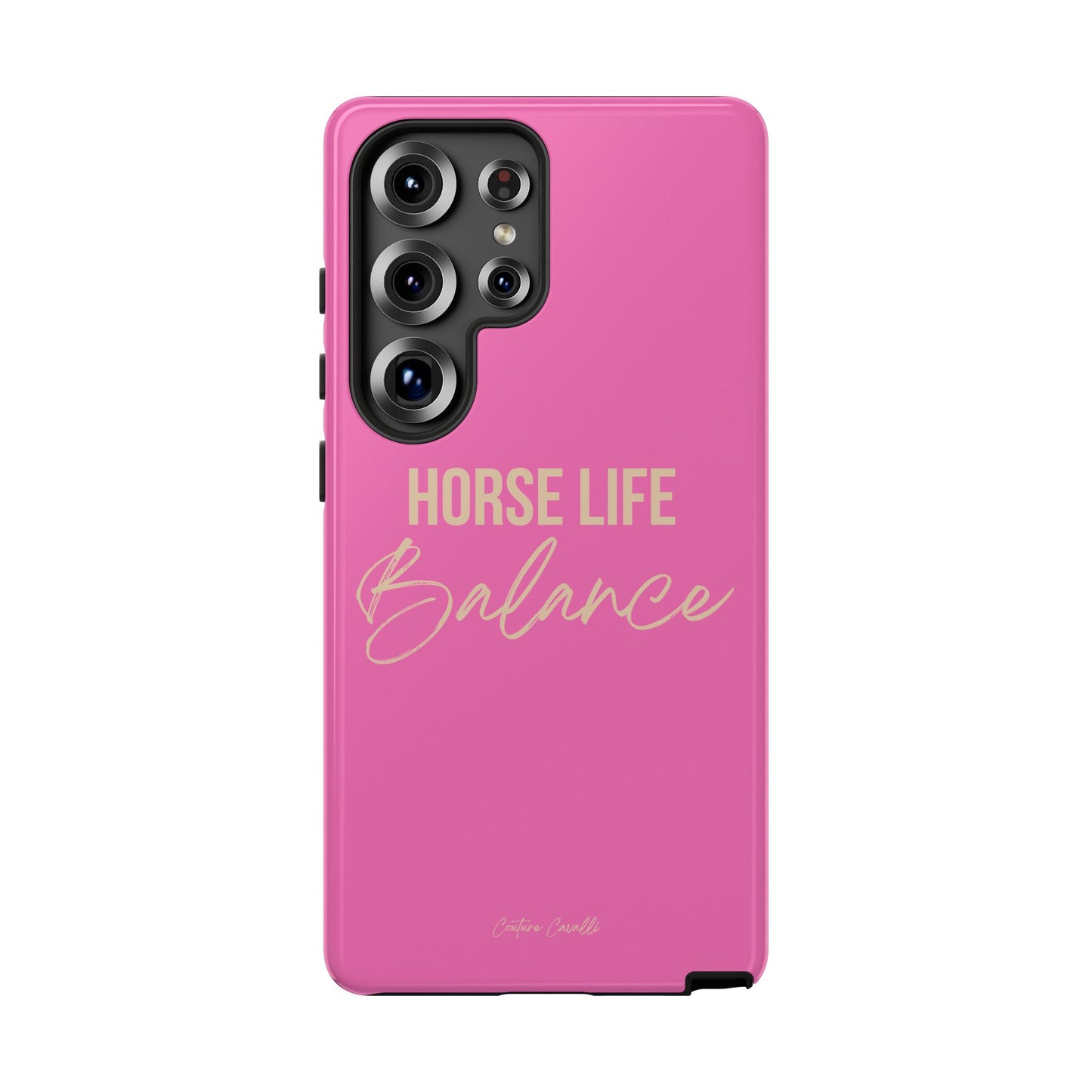 Horse Life Balance Phone Case - Pink Tough Protective Cover