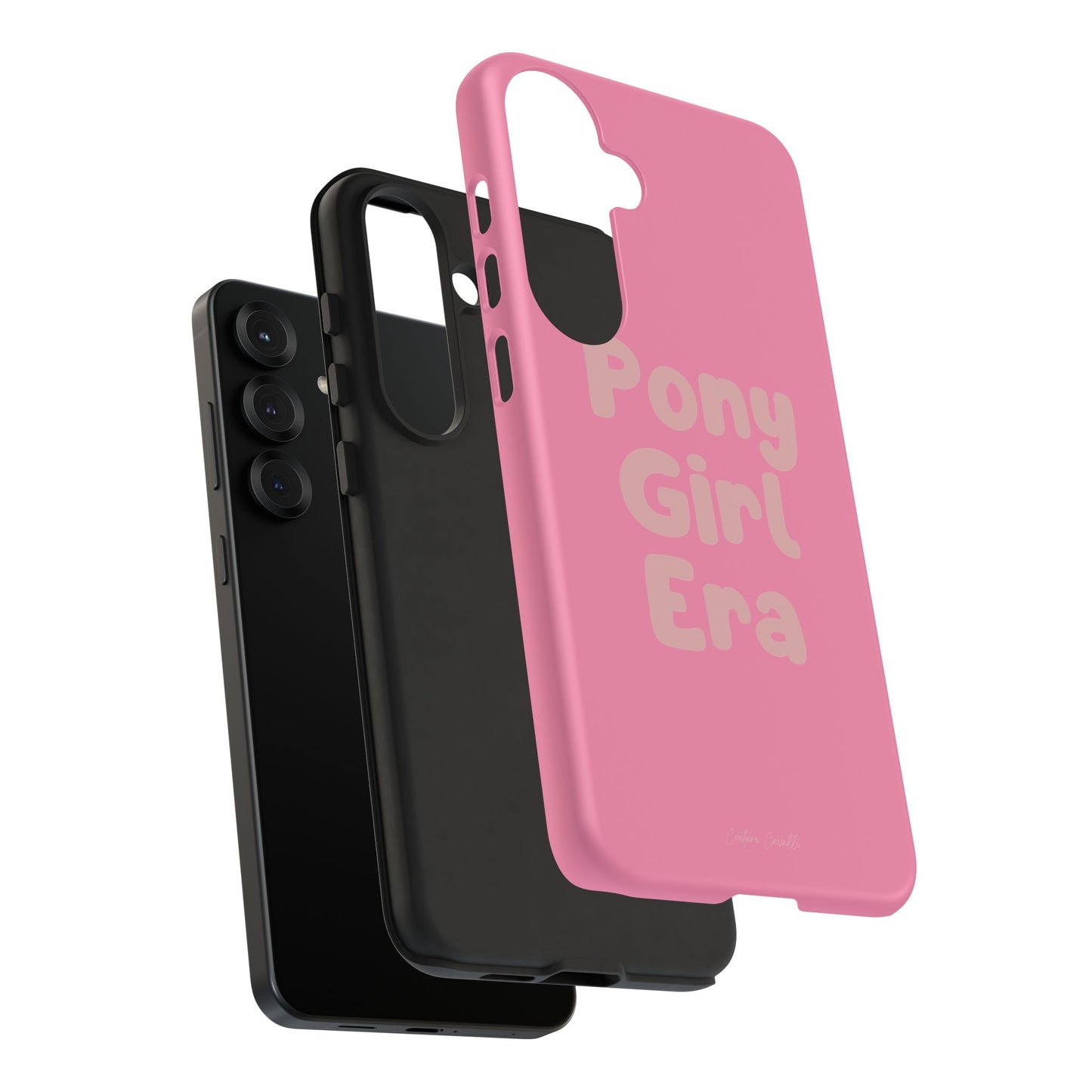 Pony Girl Era Phone Case — Pink Retro Text Protective Tough Case