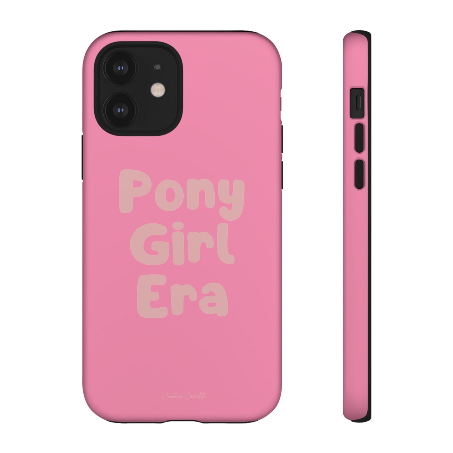 Pony Girl Era Phone Case — Pink Retro Text Protective Tough Case