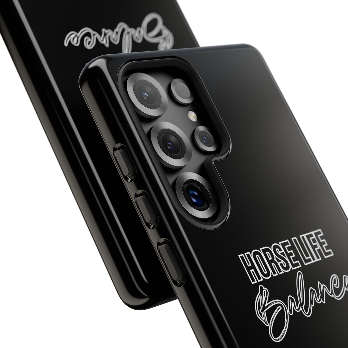 Phone Case - "Horse Life Balance" Glossy Tough Protective Case for Equestrians