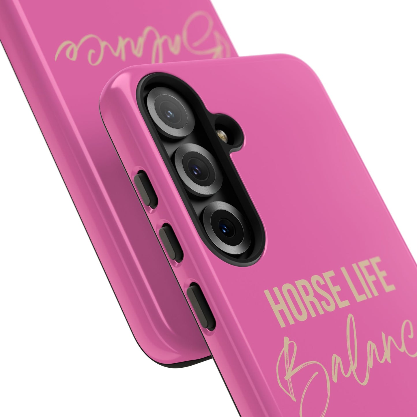 Horse Life Balance Phone Case - Pink Tough Protective Cover