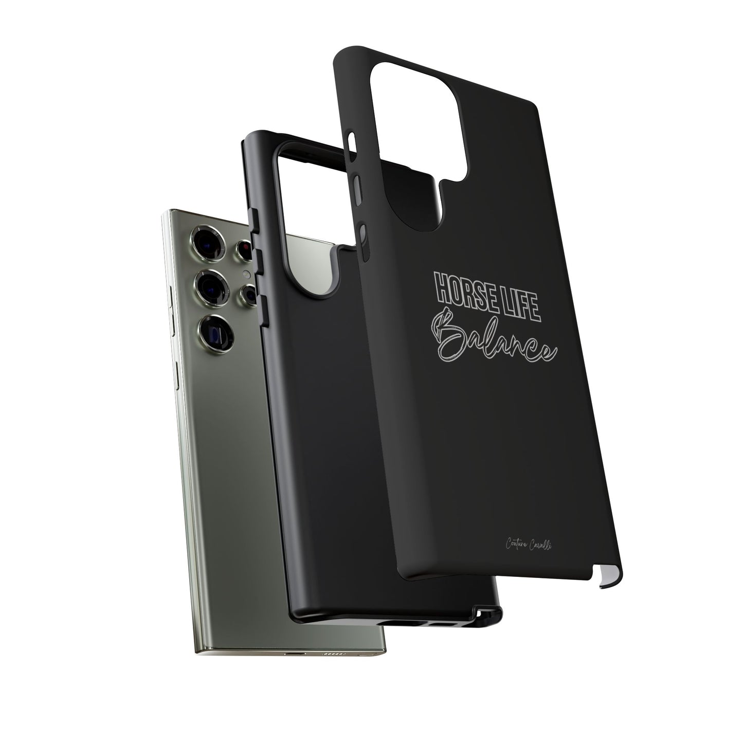 Phone Case - "Horse Life Balance" Glossy Tough Protective Case for Equestrians