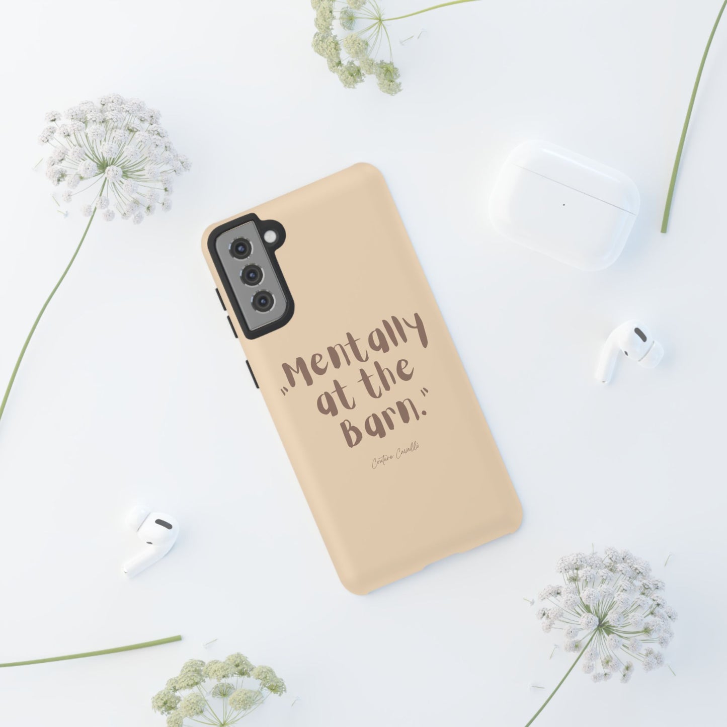 Phone Case — "Mentally at the Barn" Rustic Farmphone Protective Cover