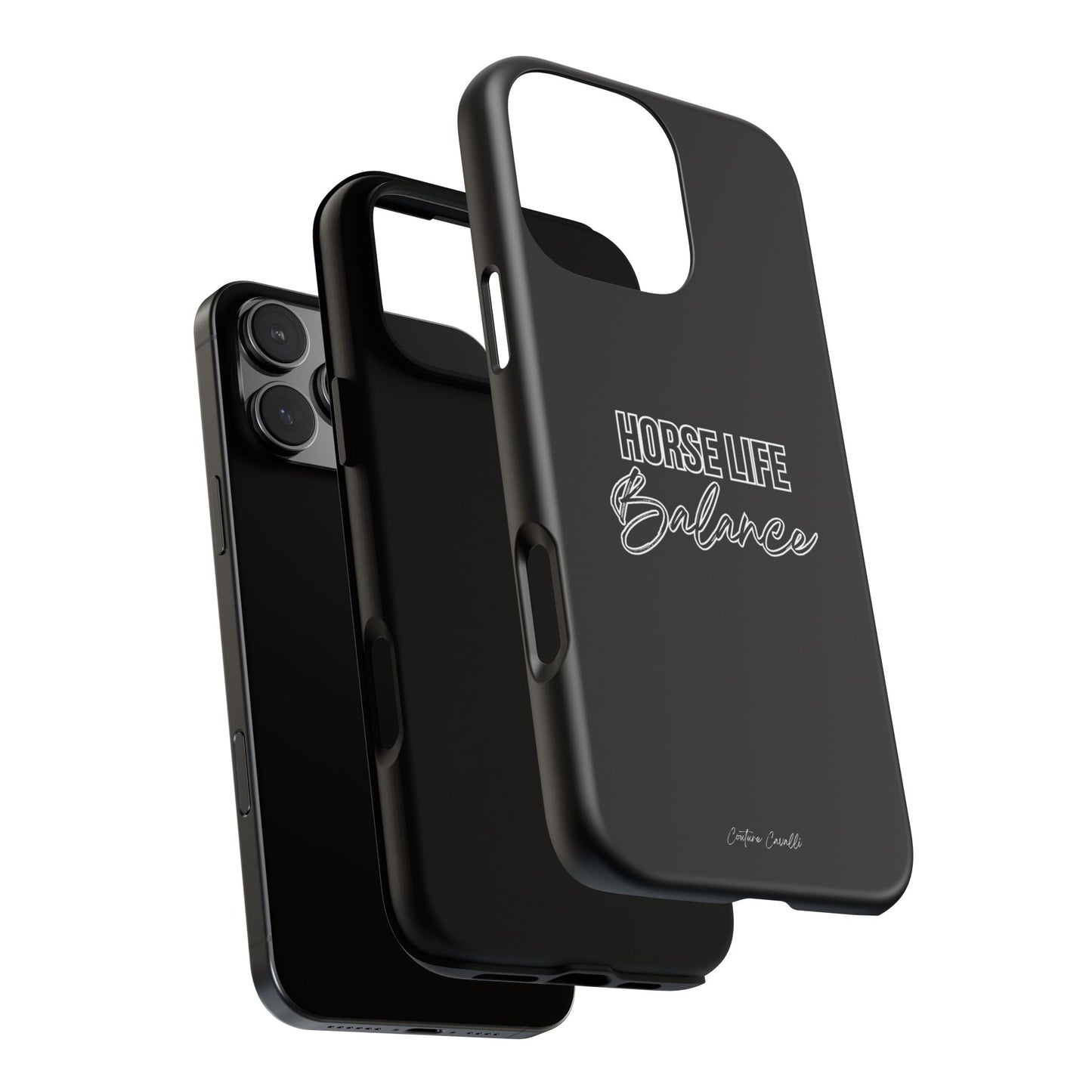 Phone Case - "Horse Life Balance" Glossy Tough Protective Case for Equestrians