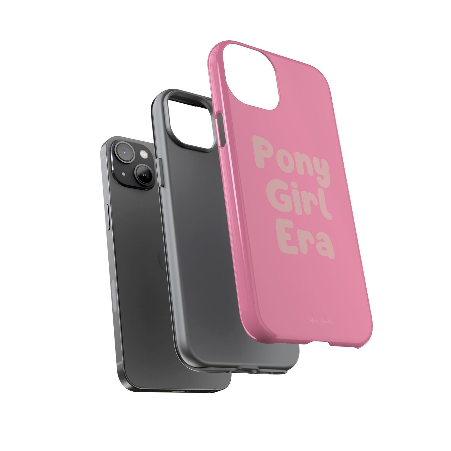 Pony Girl Era Phone Case — Pink Retro Text Protective Tough Case