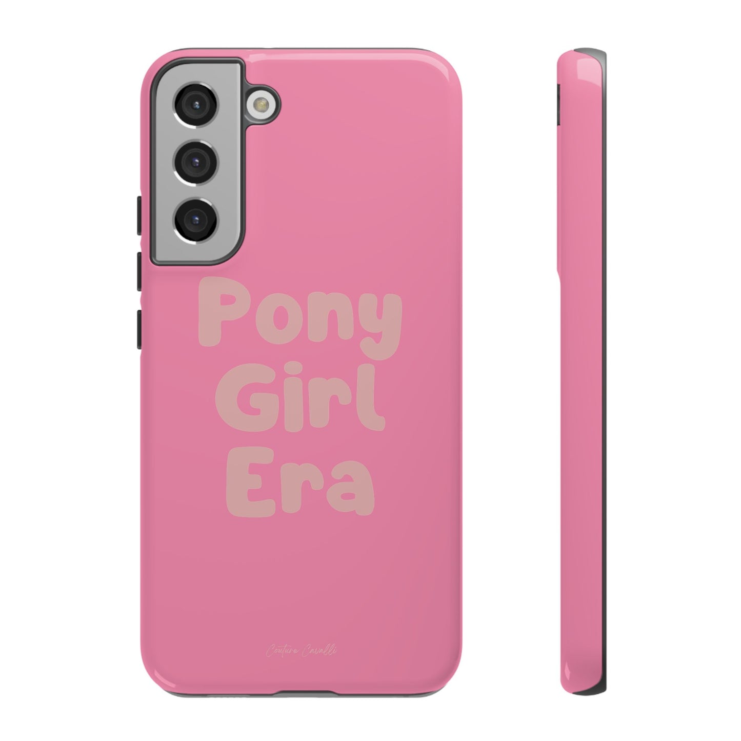 Pony Girl Era Phone Case — Pink Retro Text Protective Tough Case